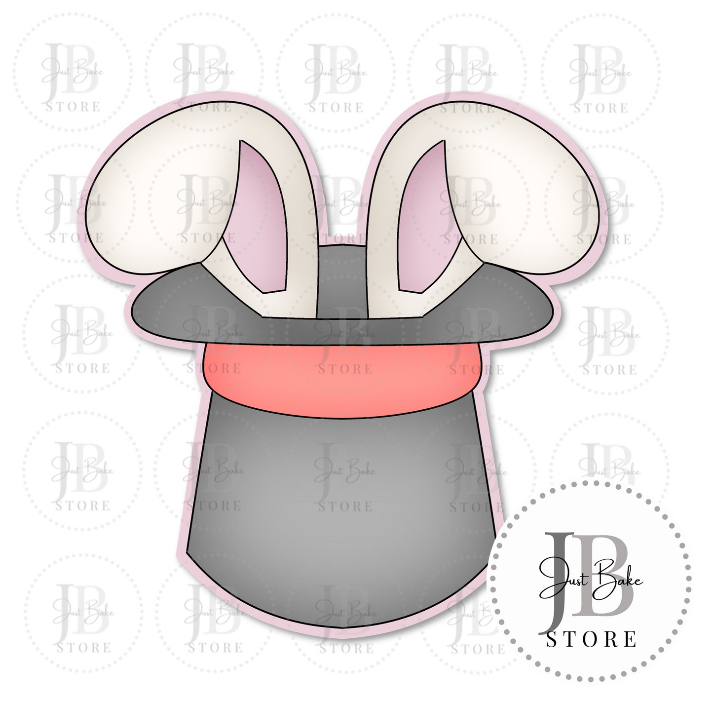 C0175 - Rabbit in Hat Cookie Cutter