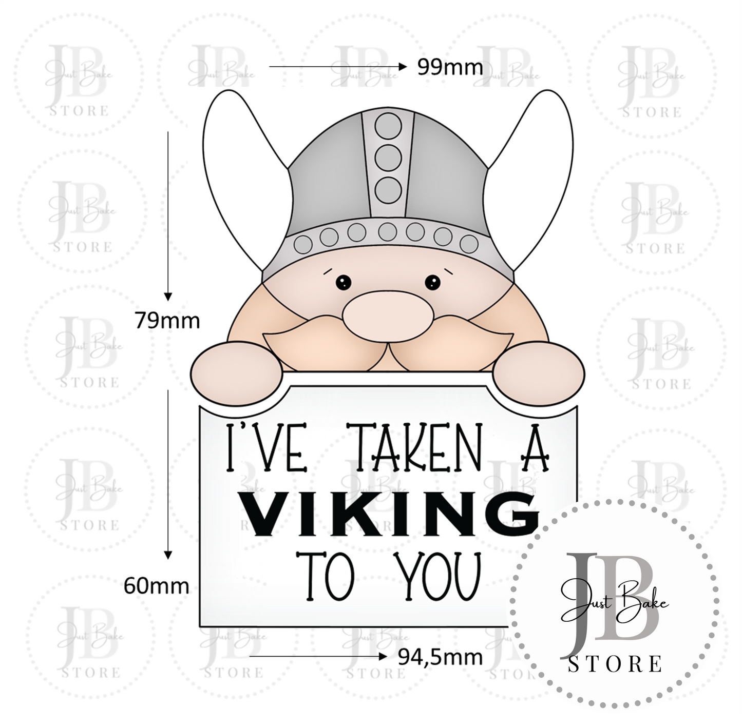 C0264 - Viking Valentines Cookie Cutter ( Plaque & Stencil Sold Separately )