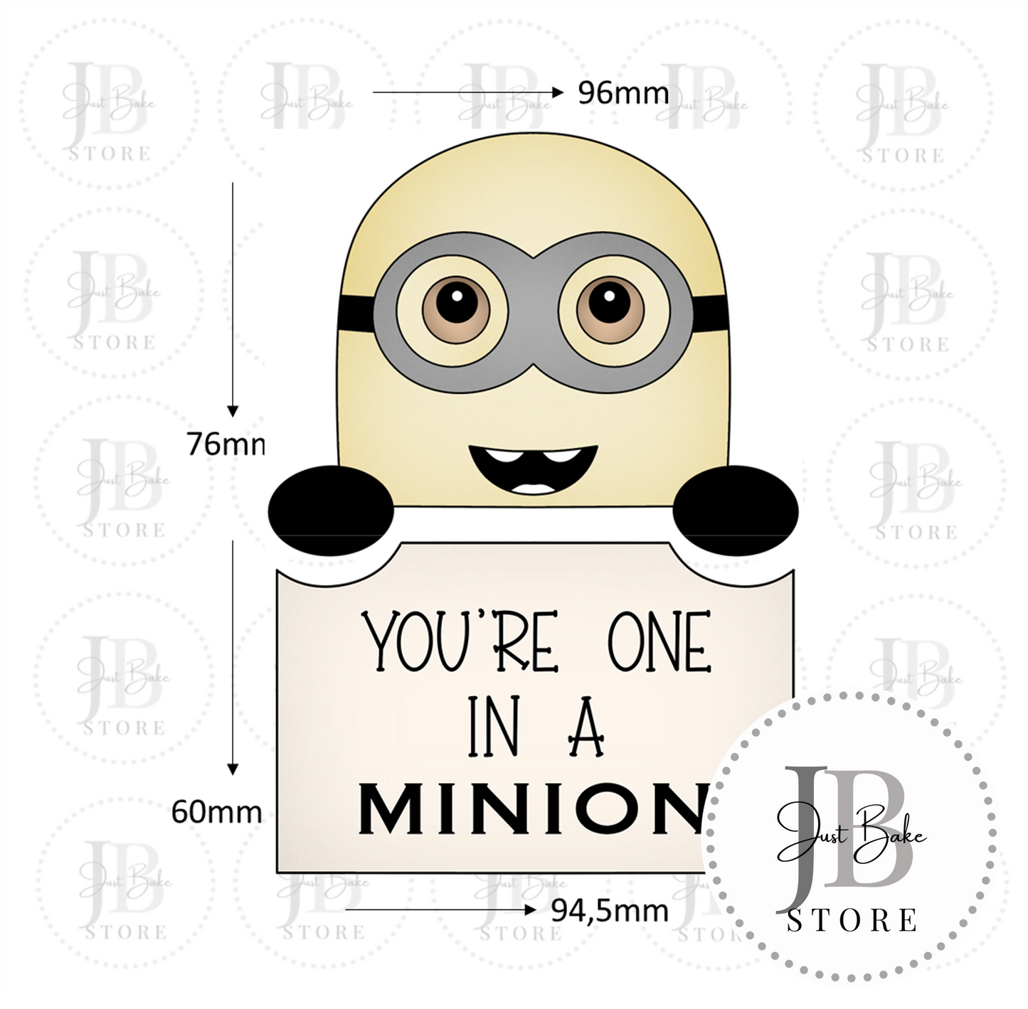 C0268 - Minion Valentines Cookie Cutter ( Plaque & Stencil Sold Separately )