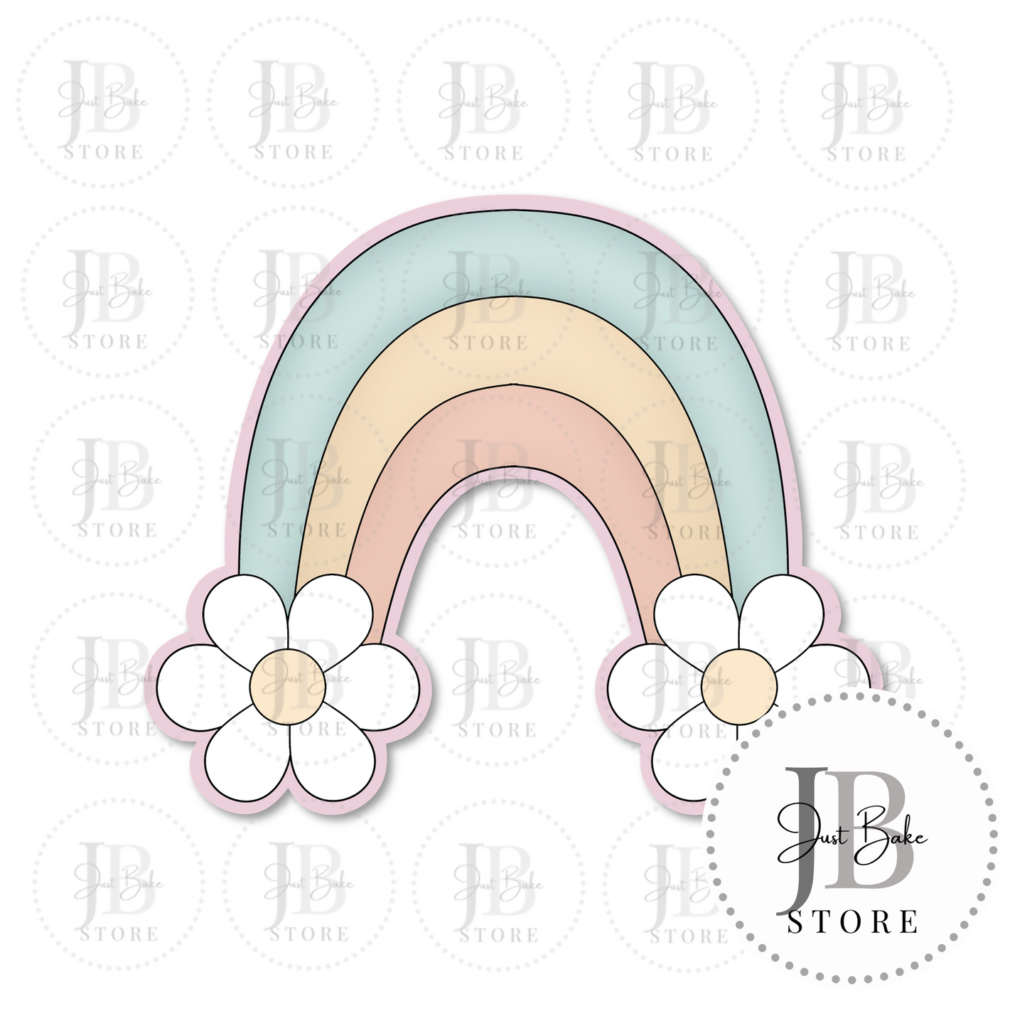 C0293 - Daisy Rainbow Cookie Cutter