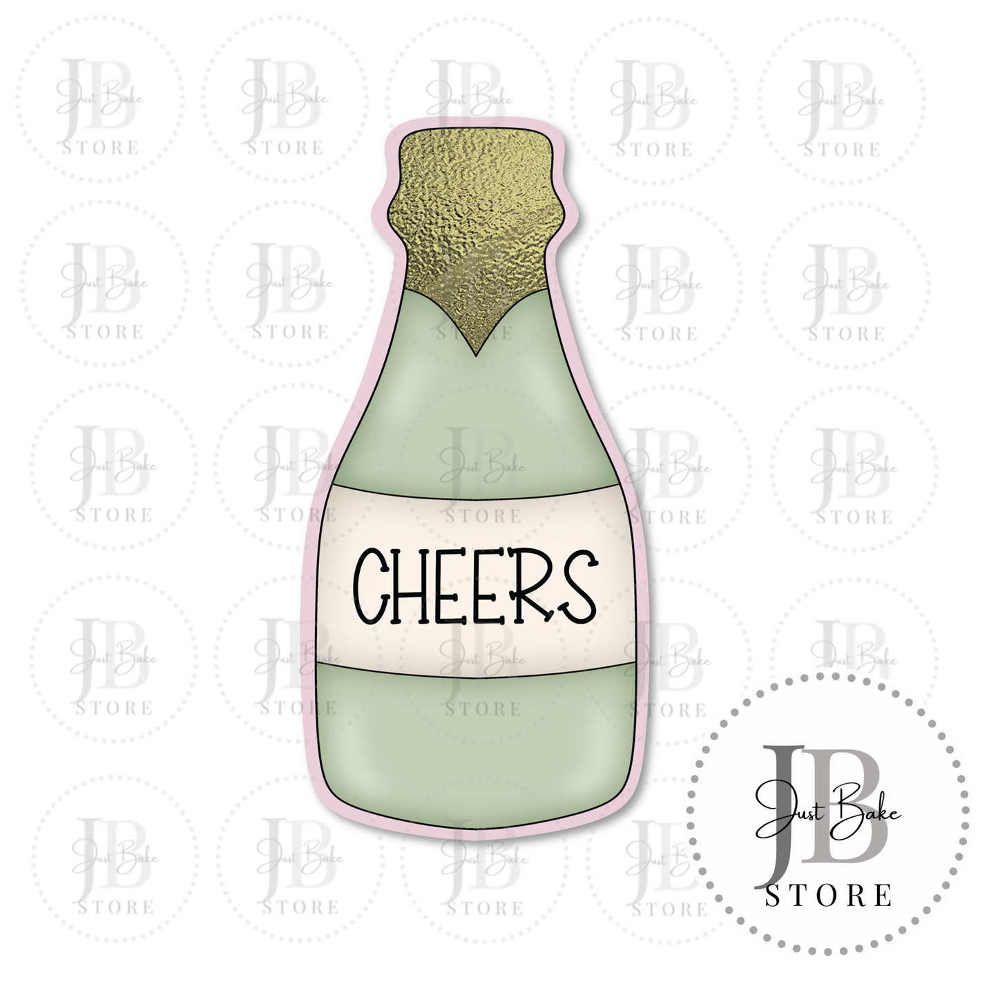 C0301 - Champagne Bottle Cookie Cutter