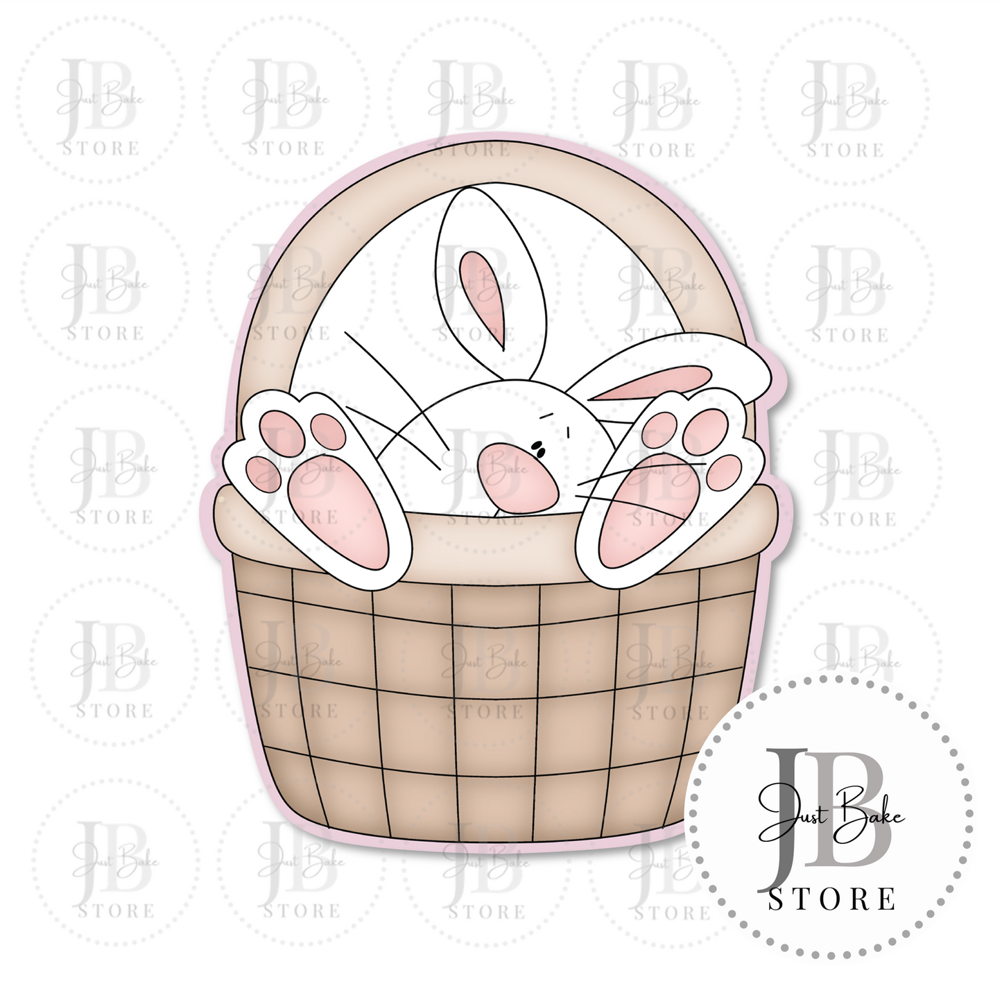C0316 - Bunny in Basket Cookie Cutter
