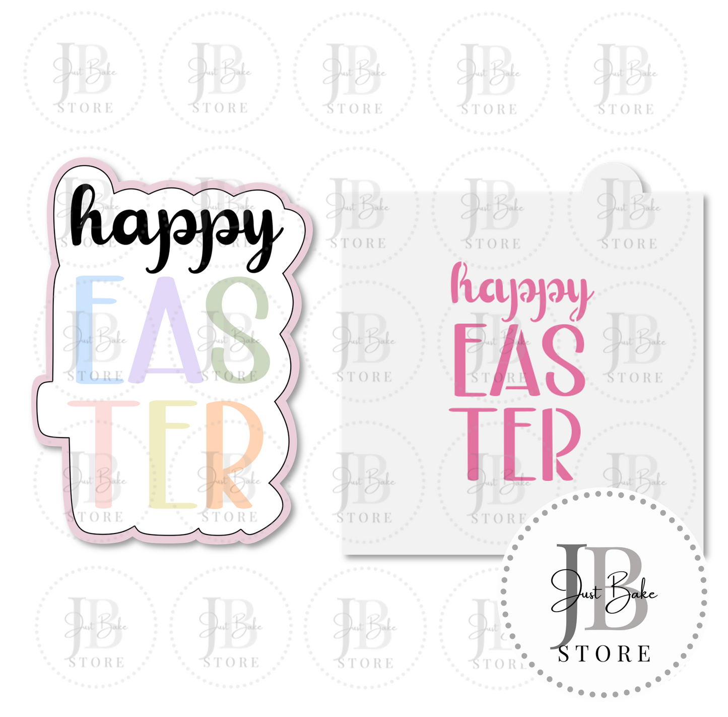 C0325 - Happy Easter Cookie Cutter - STENCIL SOLD SEPERATELY