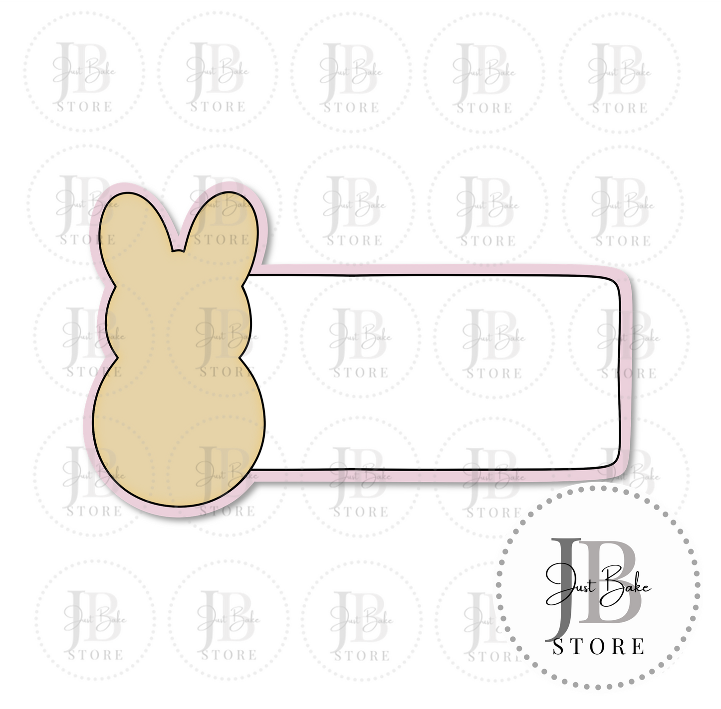 C0330 - Bunny Plaque Cookie Cutter