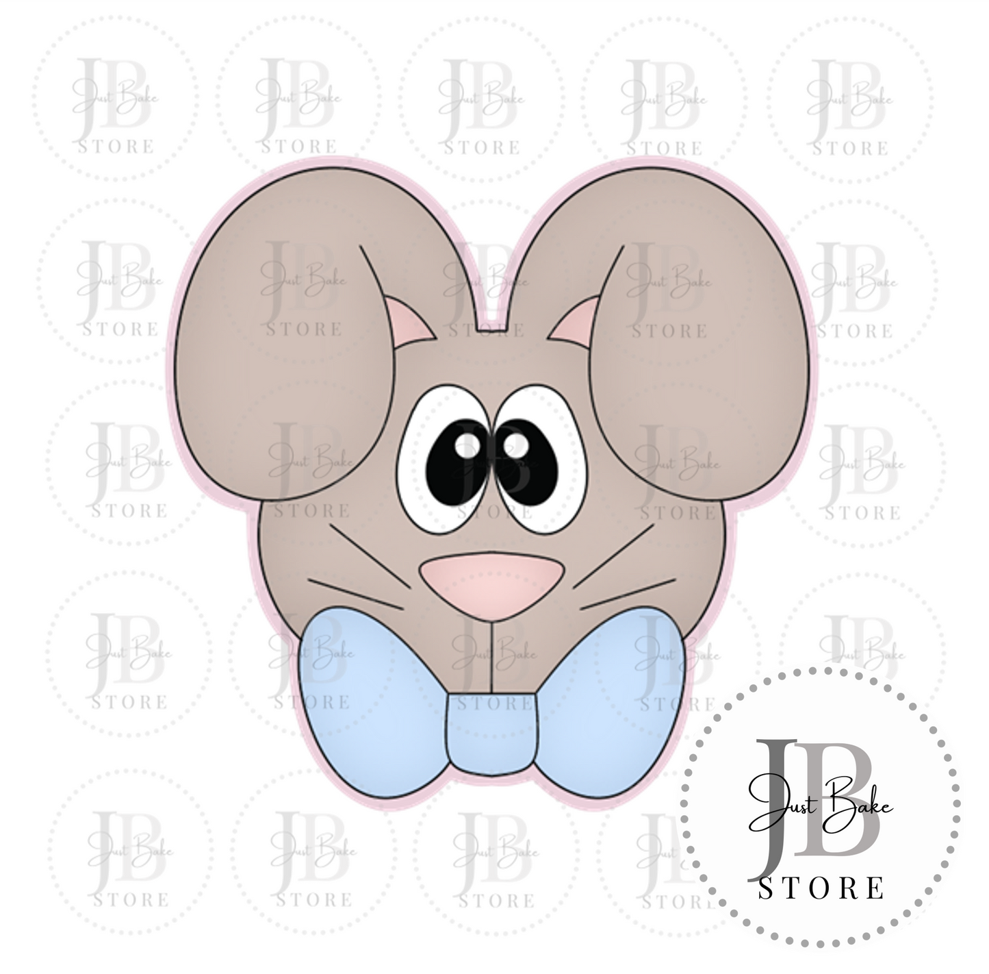C0334 - Bunny Boy Face Cookie Cutter