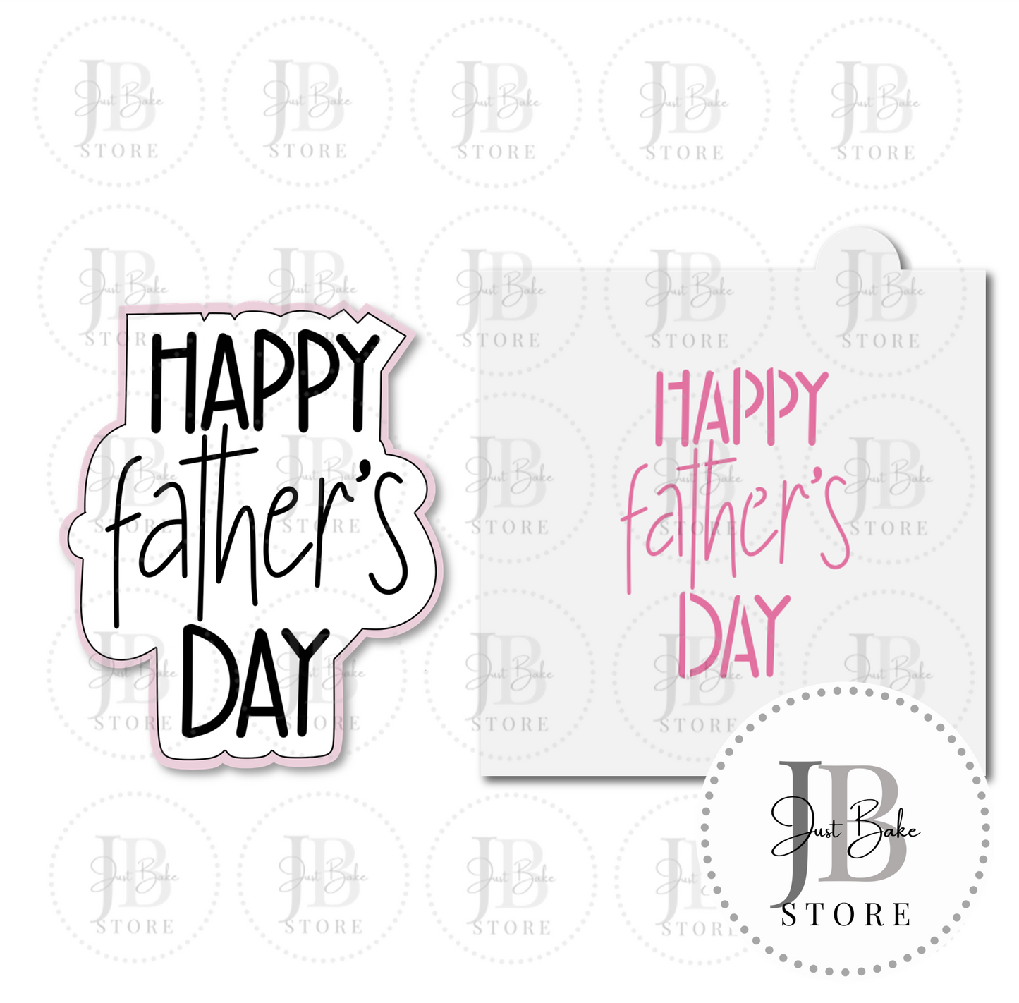 C0425 - Happy Fathers Day Cookie Cutter - STENCIL SOLD SEPERATELY