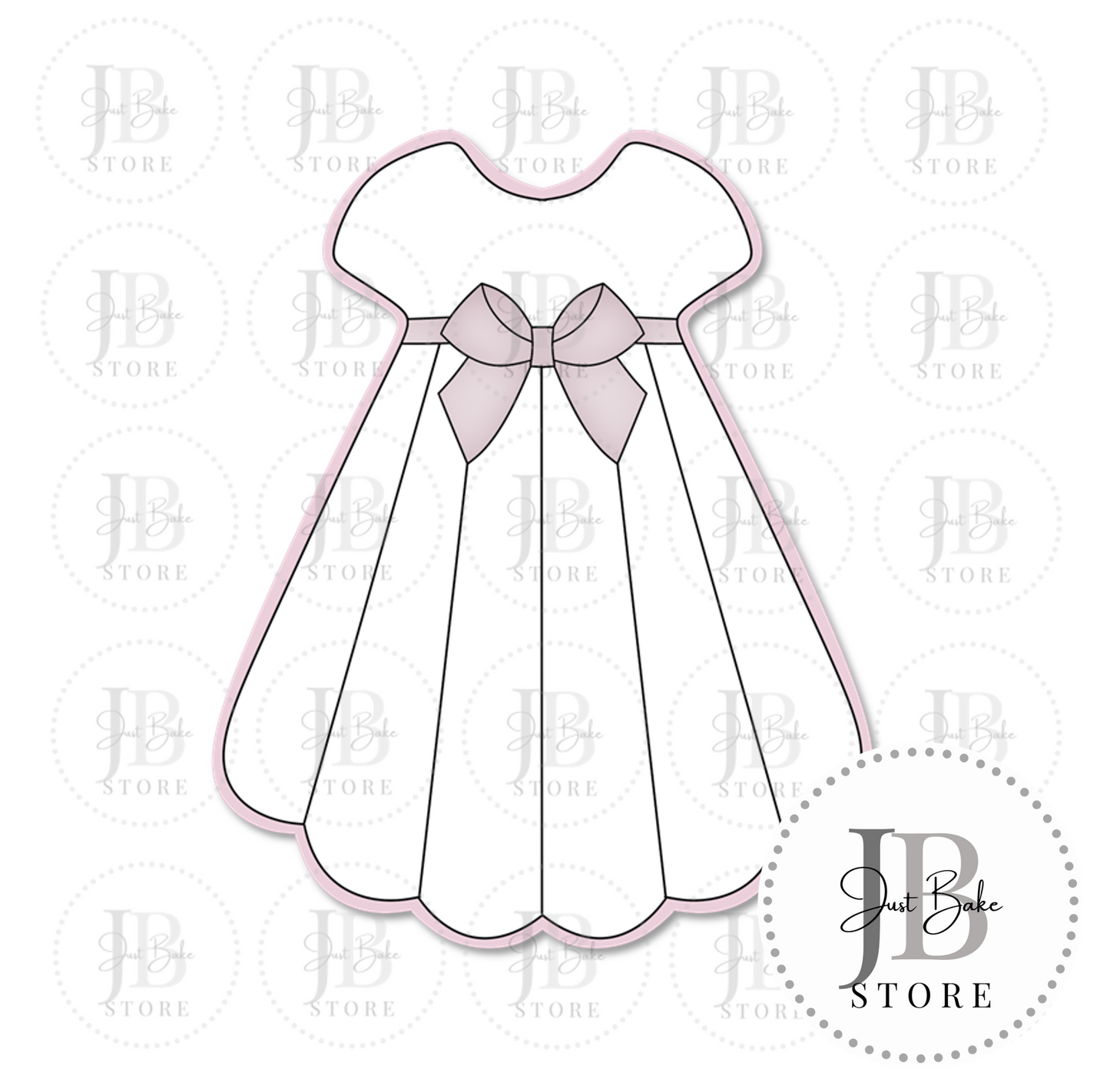 C0449 - Baptism Dress Cookie Cutter
