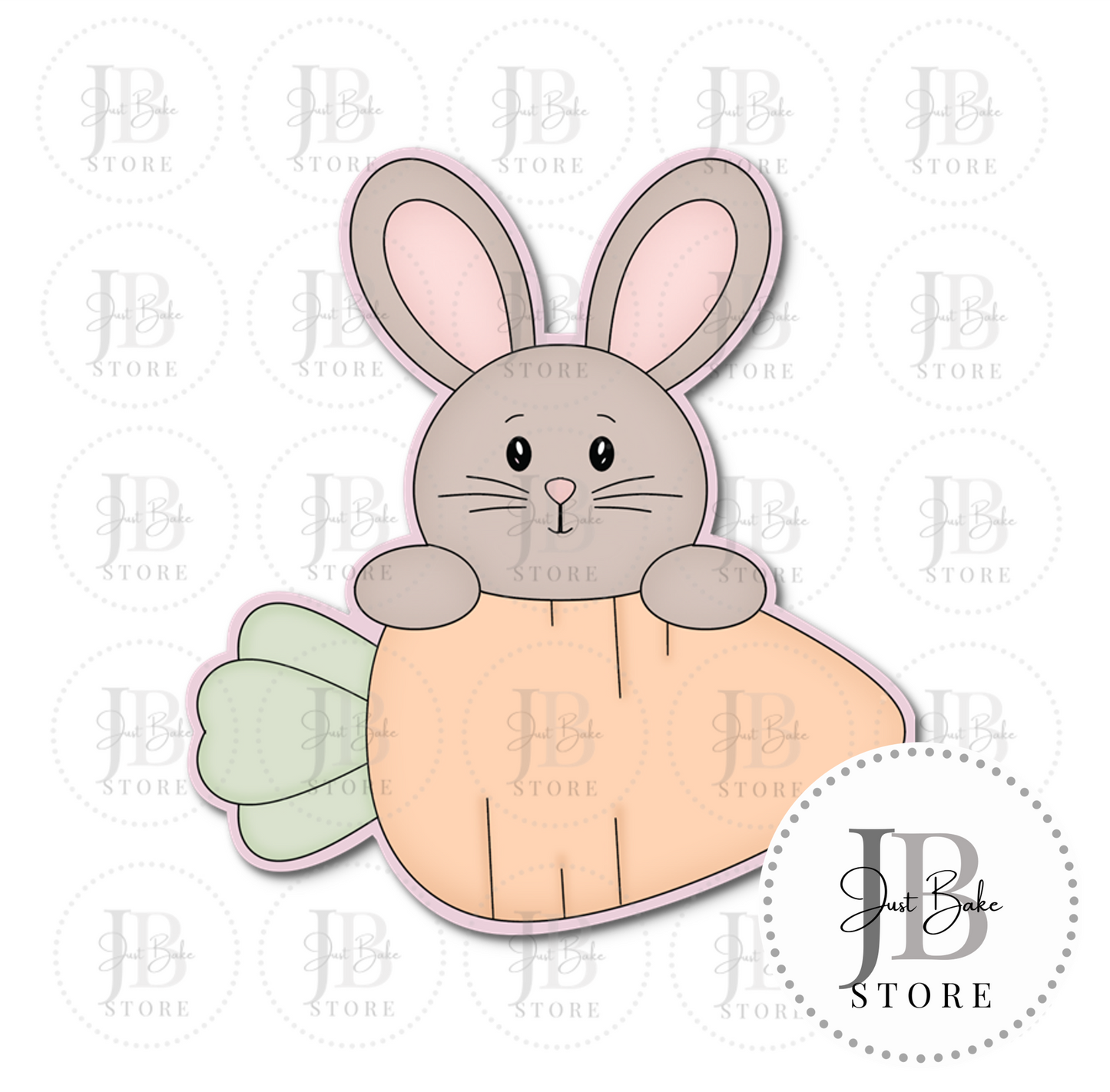 C0462 - Bunny with Carrot Cookie Cutter