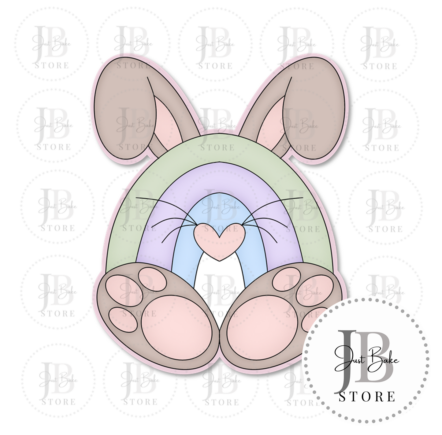 C0463 - Rainbow Bunny Cookie Cutter
