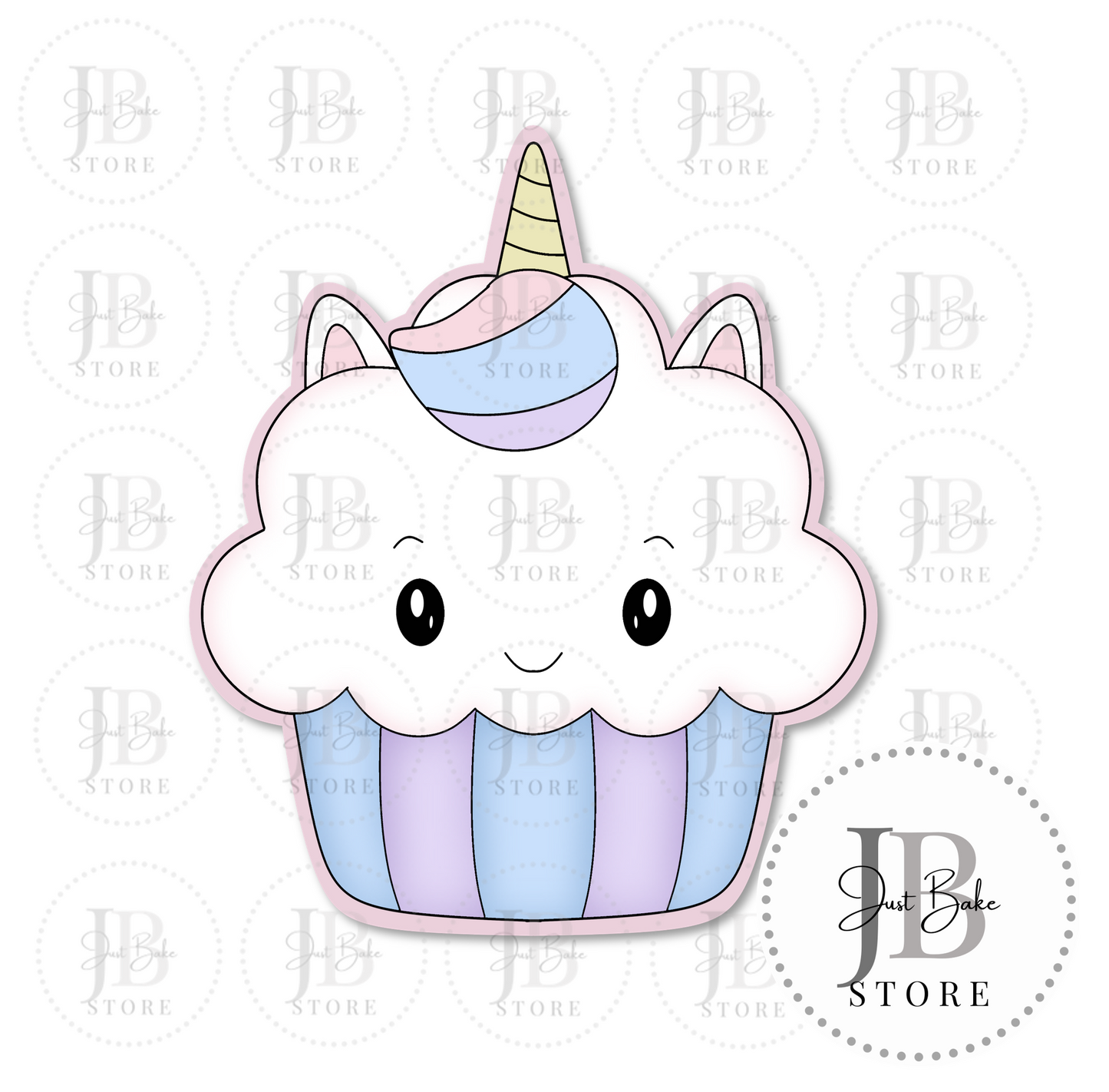 C0483 - Unicorn Cupcake Cookie Cutter