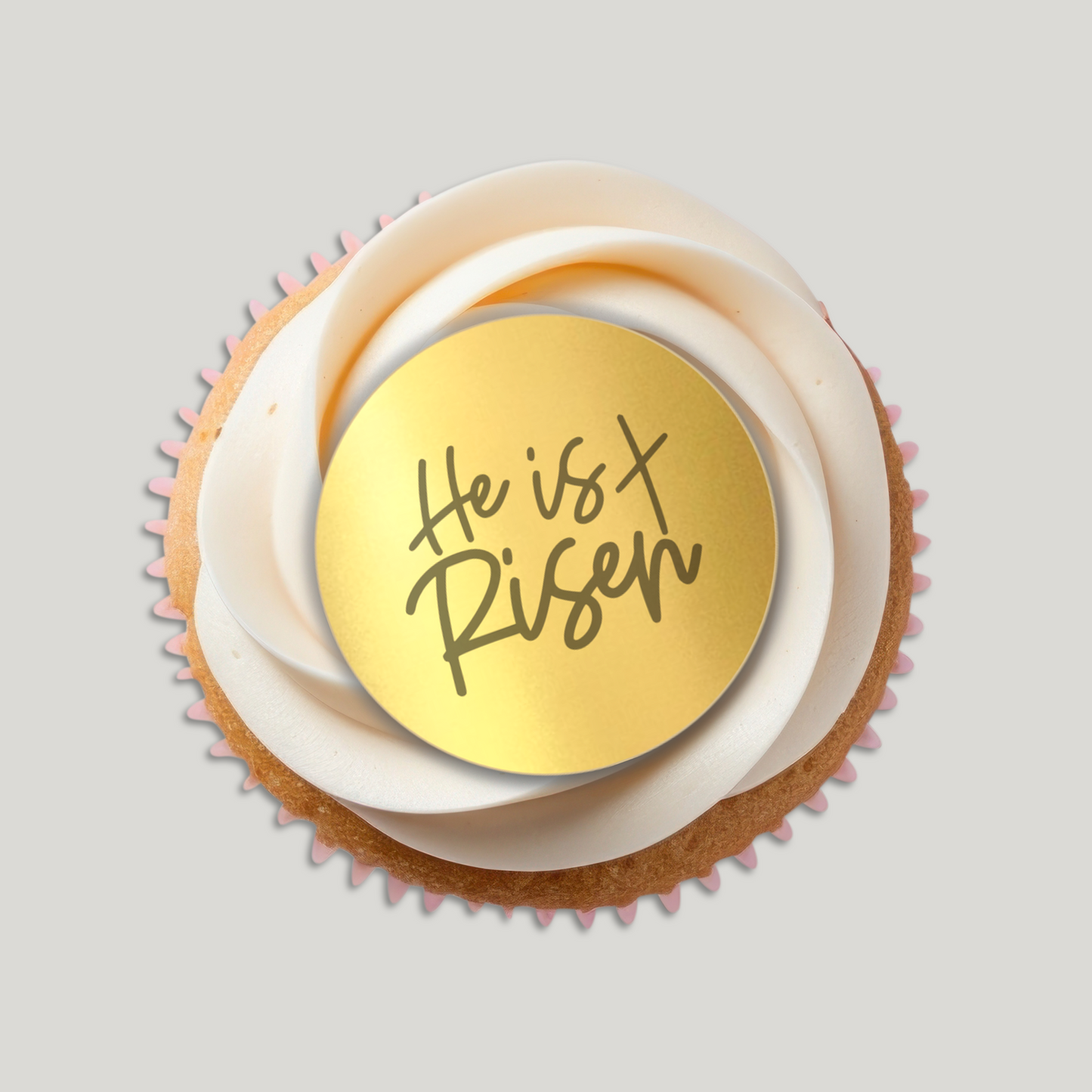 CUPCAKE017 - He is Risen Cupcake Disc (Pack of 3)