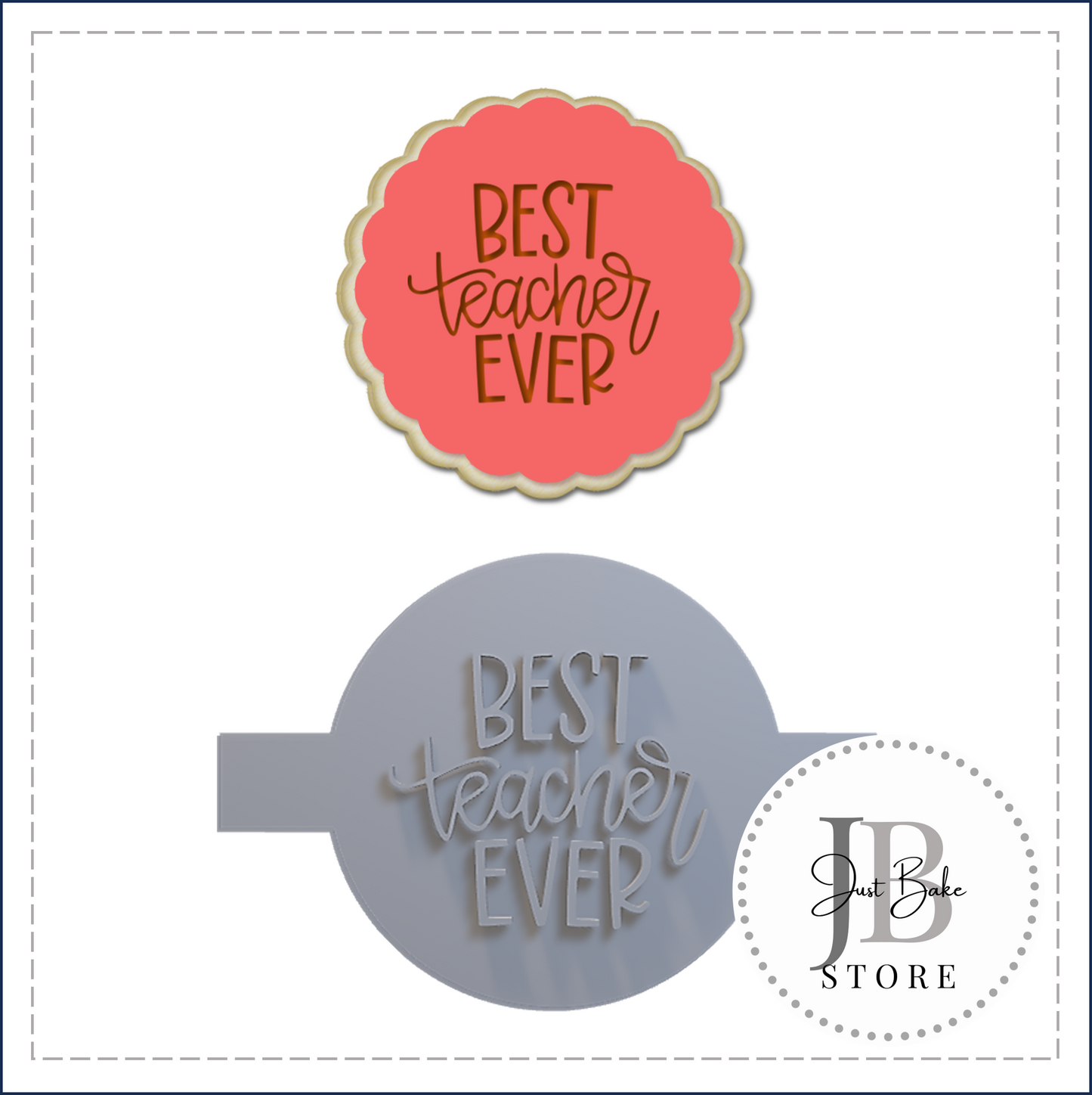 FONDANTSTAMP0048 - BEST TEACHER EVER STAMP