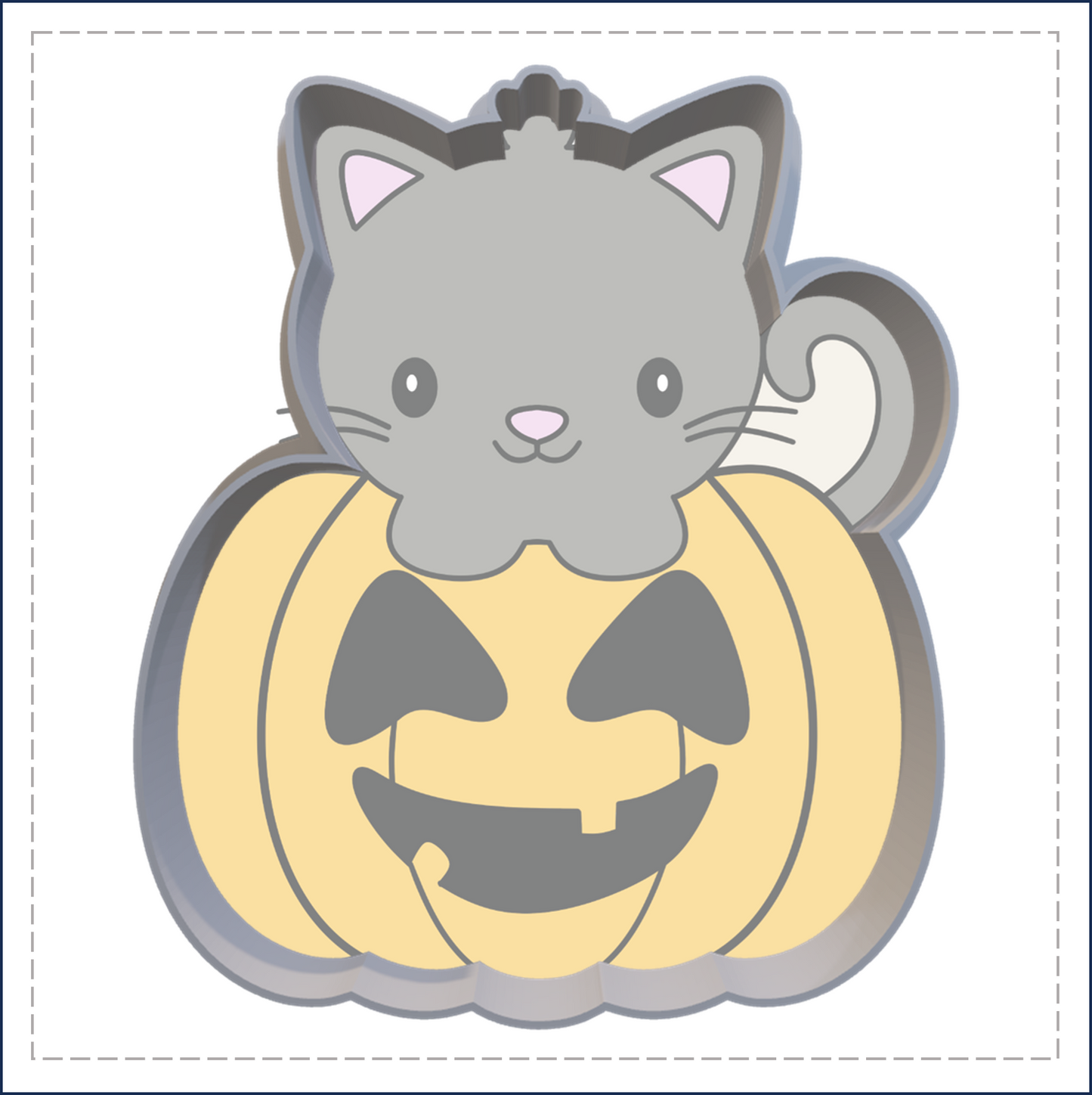 J146 - CAT PUMPKIN COOKIE CUTTER