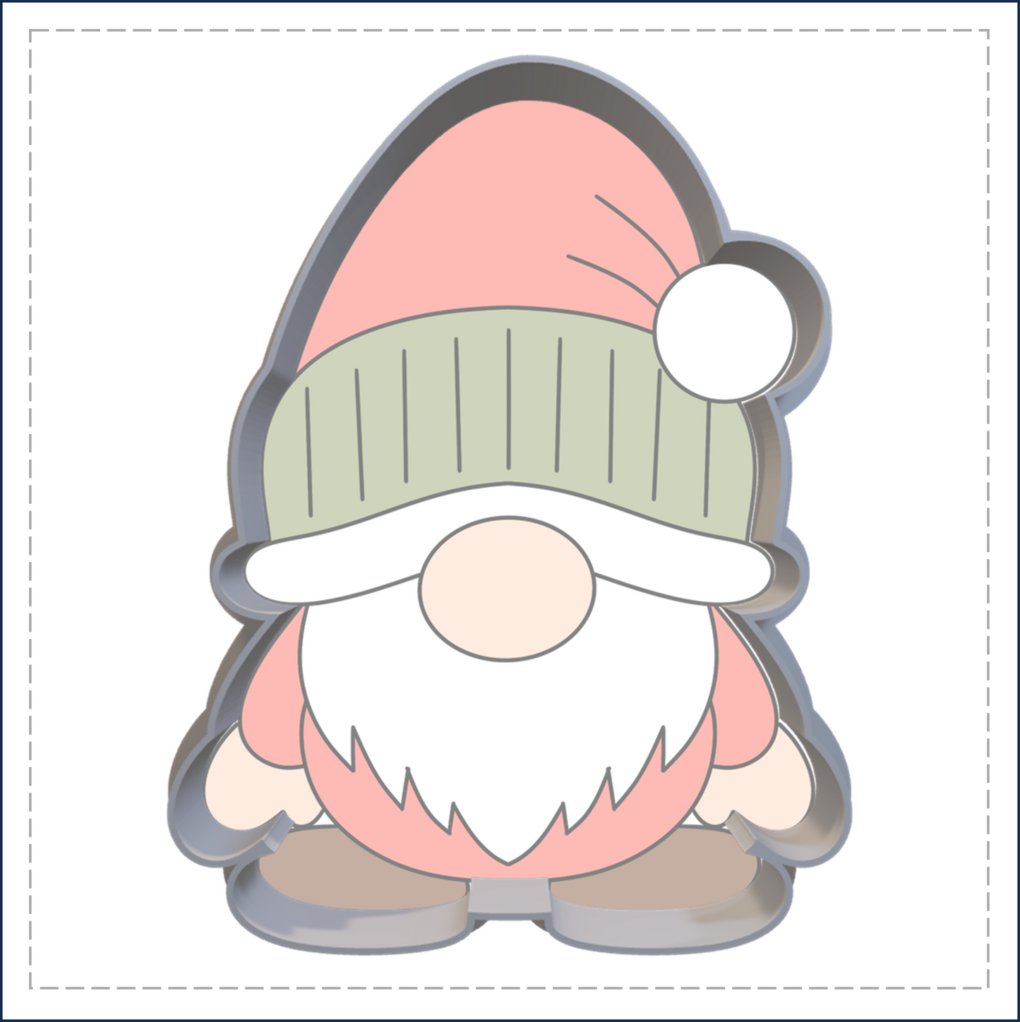 J161 - CHRISTMAS GNOME COOKIE CUTTER