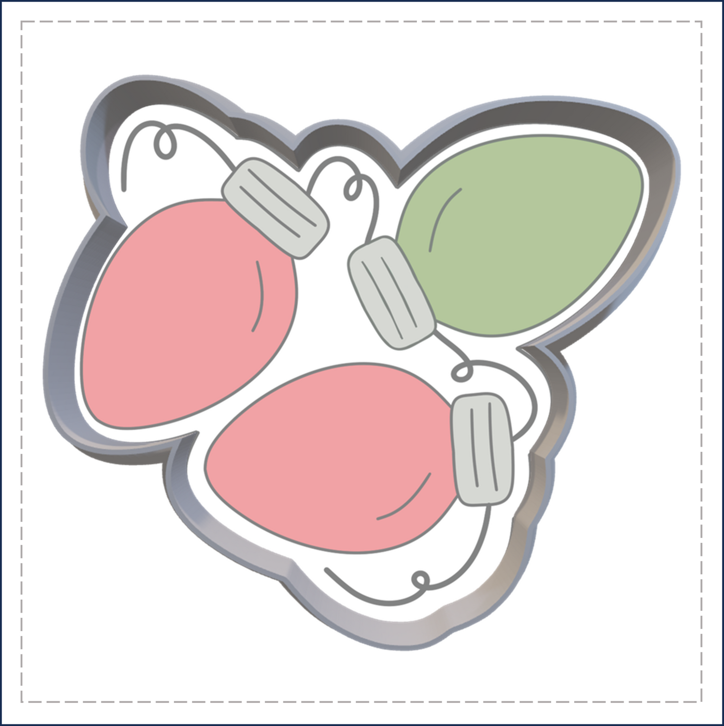 J181 - CHRISTMAS GLOBES COOKIE CUTTER