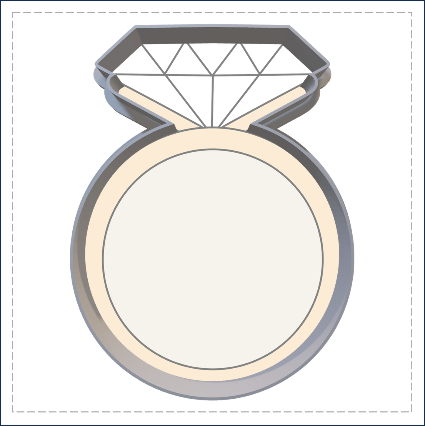 J223 - WEDDING RING COOKIE CUTTER