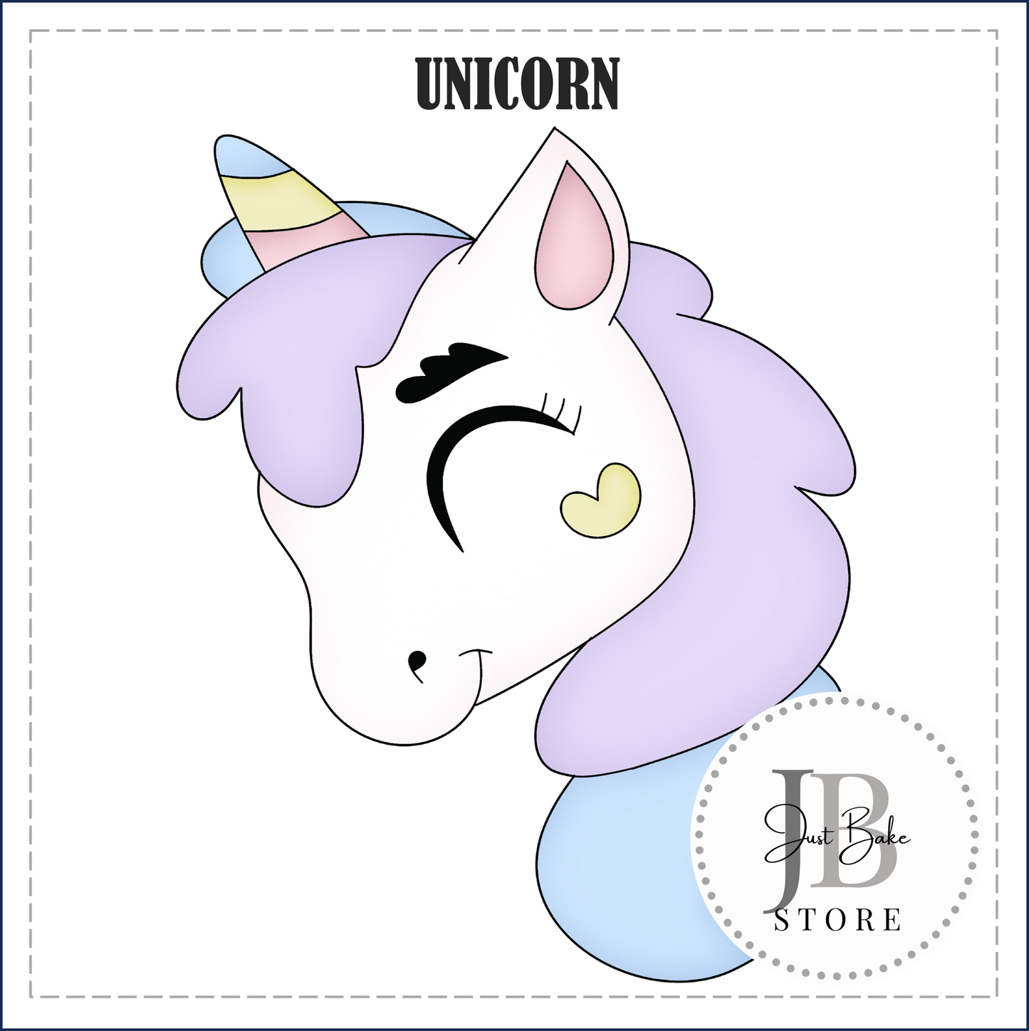 J349 - UNICORN COOKIE CUTTER