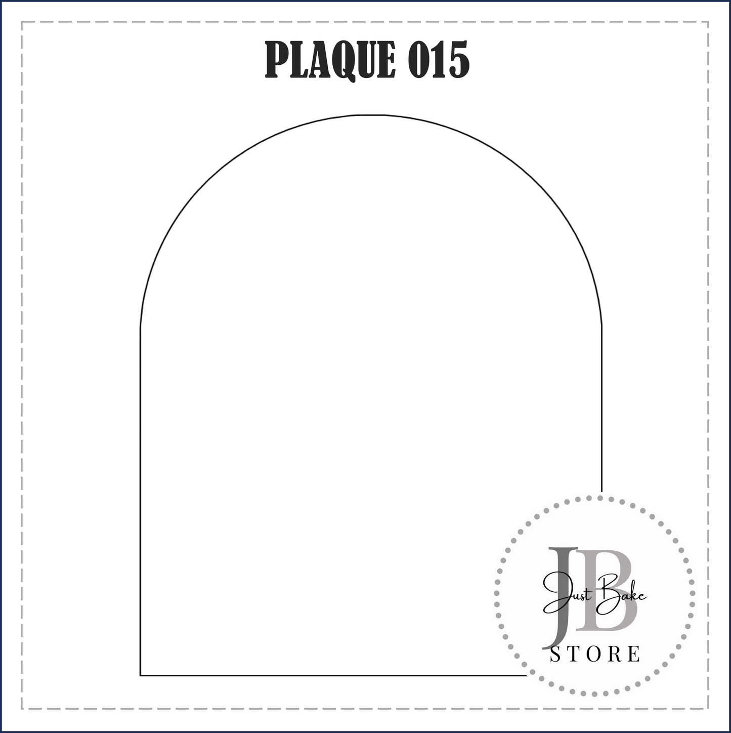 J42 - PLAQUE 015 (ARCH) COOKIE CUTTER