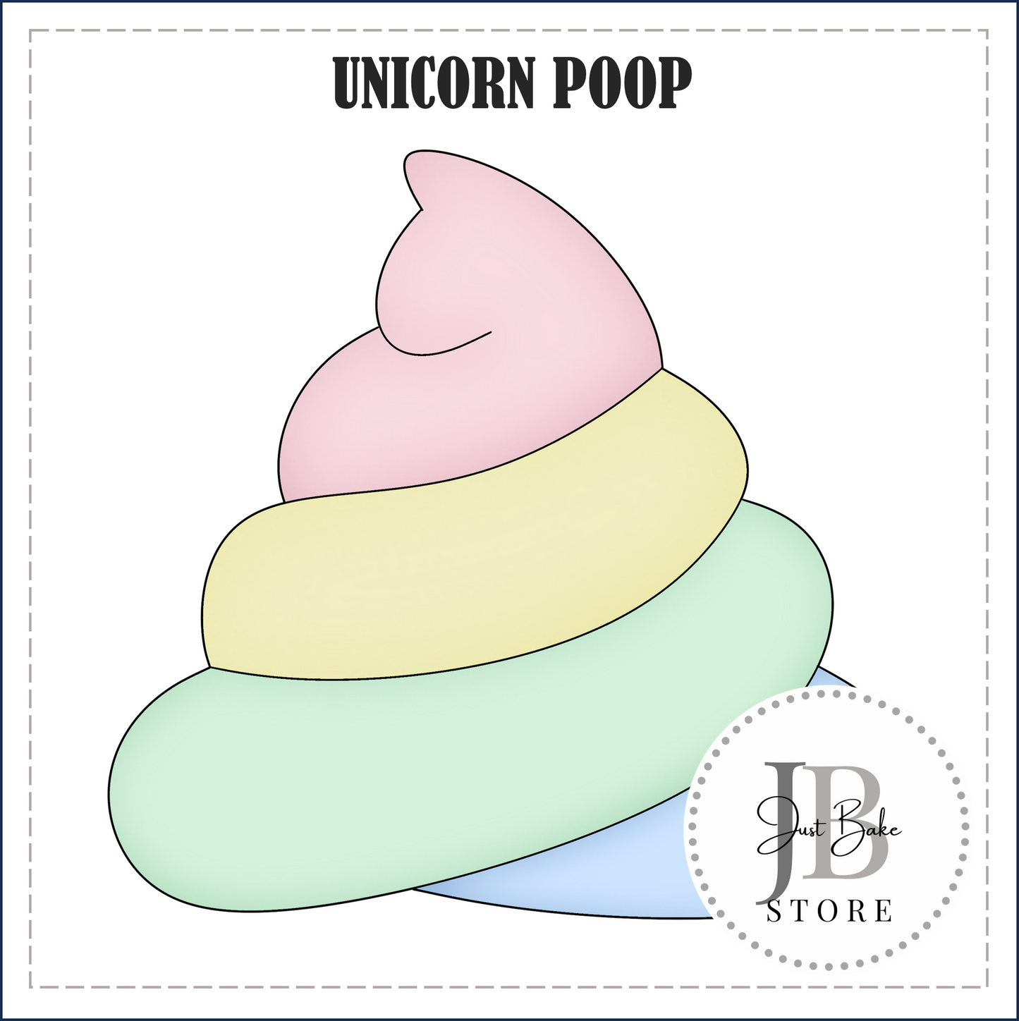 J420 - UNICORN POOP COOKIE CUTTER