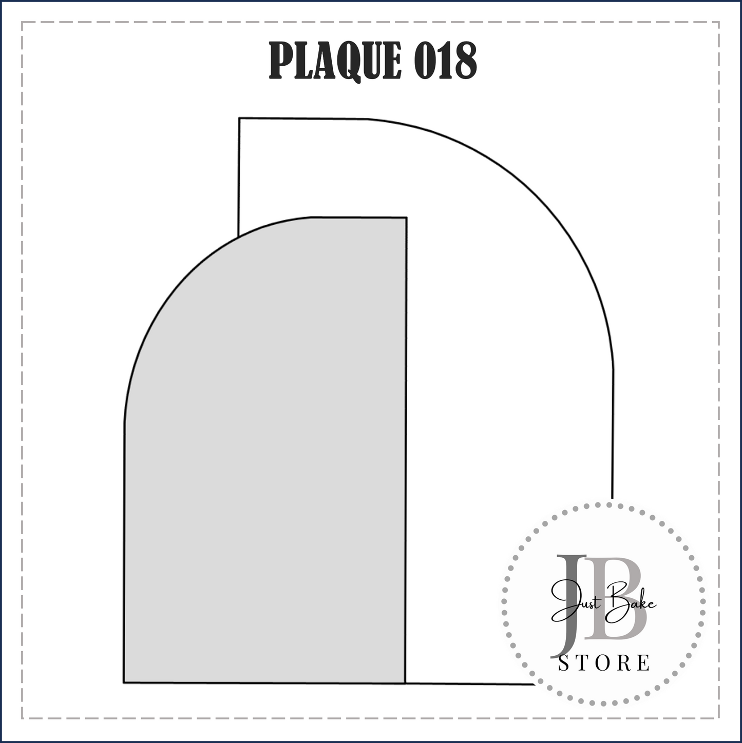J44 - PLAQUE 018 (HALF ARCH) COOKIE CUTTER