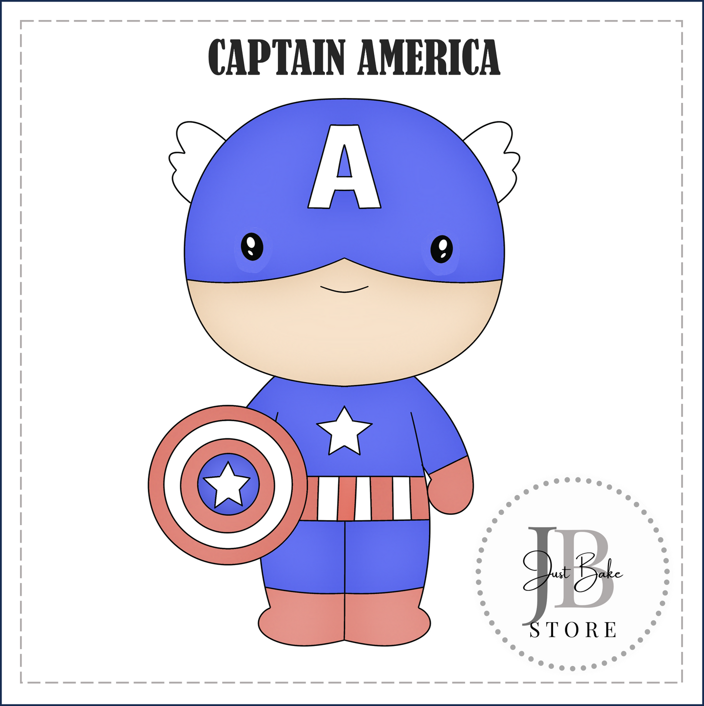 J468 - CAPTAIN AMERICA SUPER HERO COOKIE CUTTER