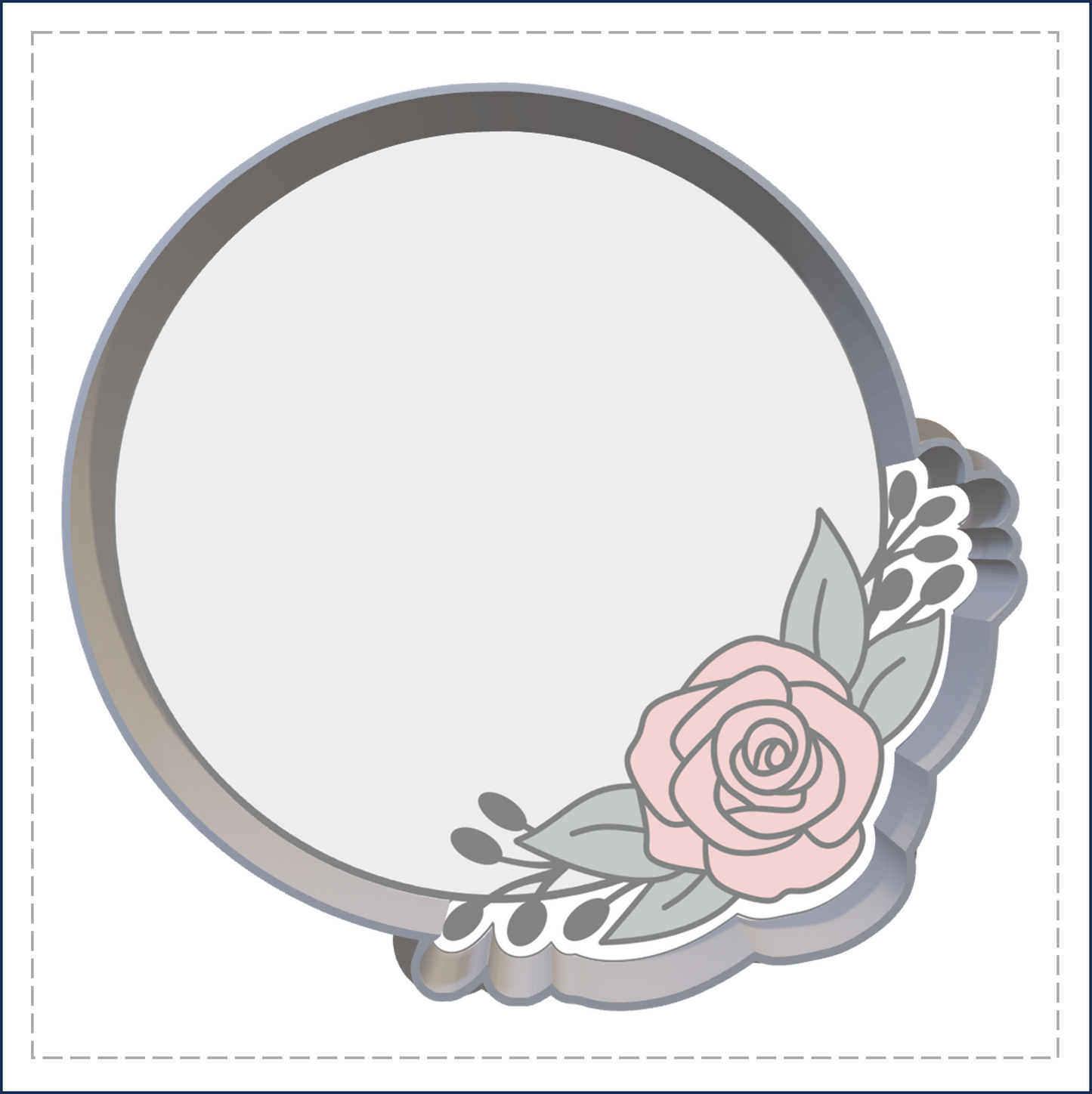 J50 - FLORAL PLAQUE COOKIE CUTTER