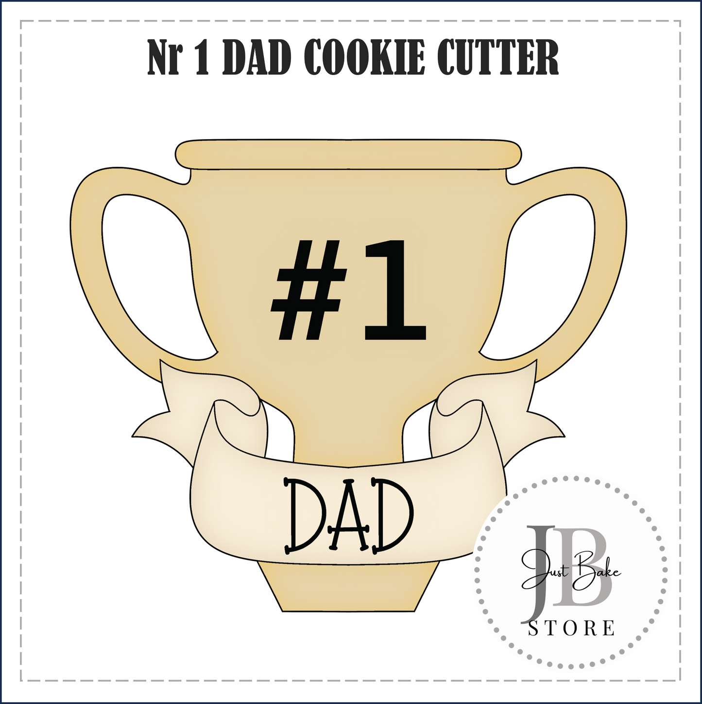 J543 - NR 1 DAD TROPHY COOKIE CUTTER