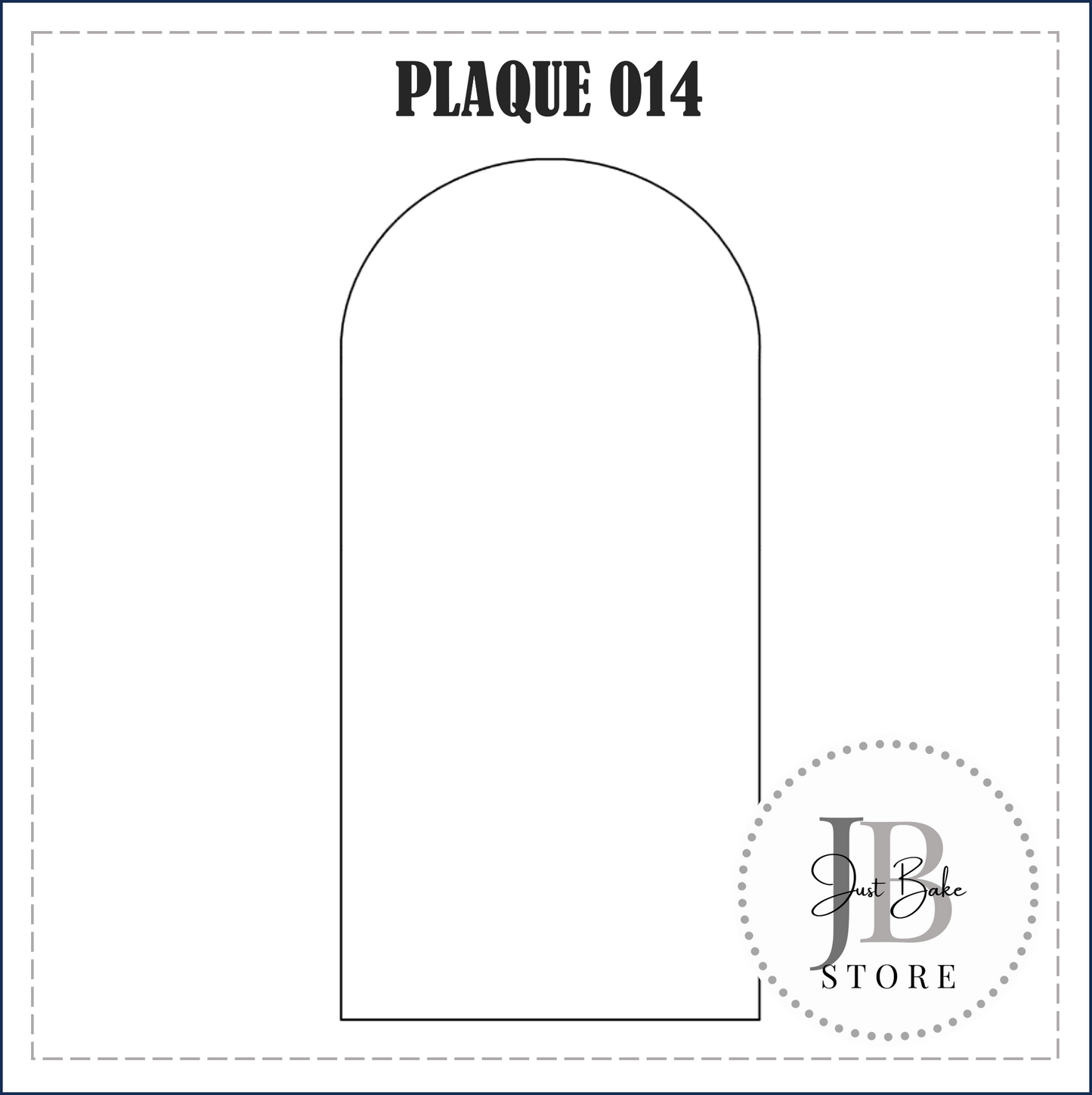 J64 - PLAQUE 014 (ARCH) COOKIE CUTTER