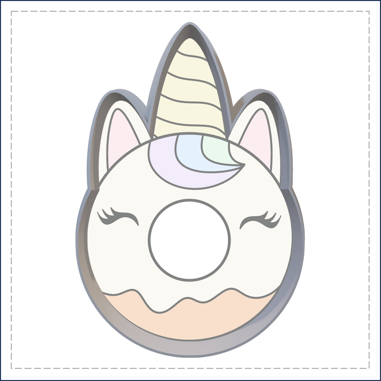 J97 - UNICORN DONUT COOKIE CUTTER