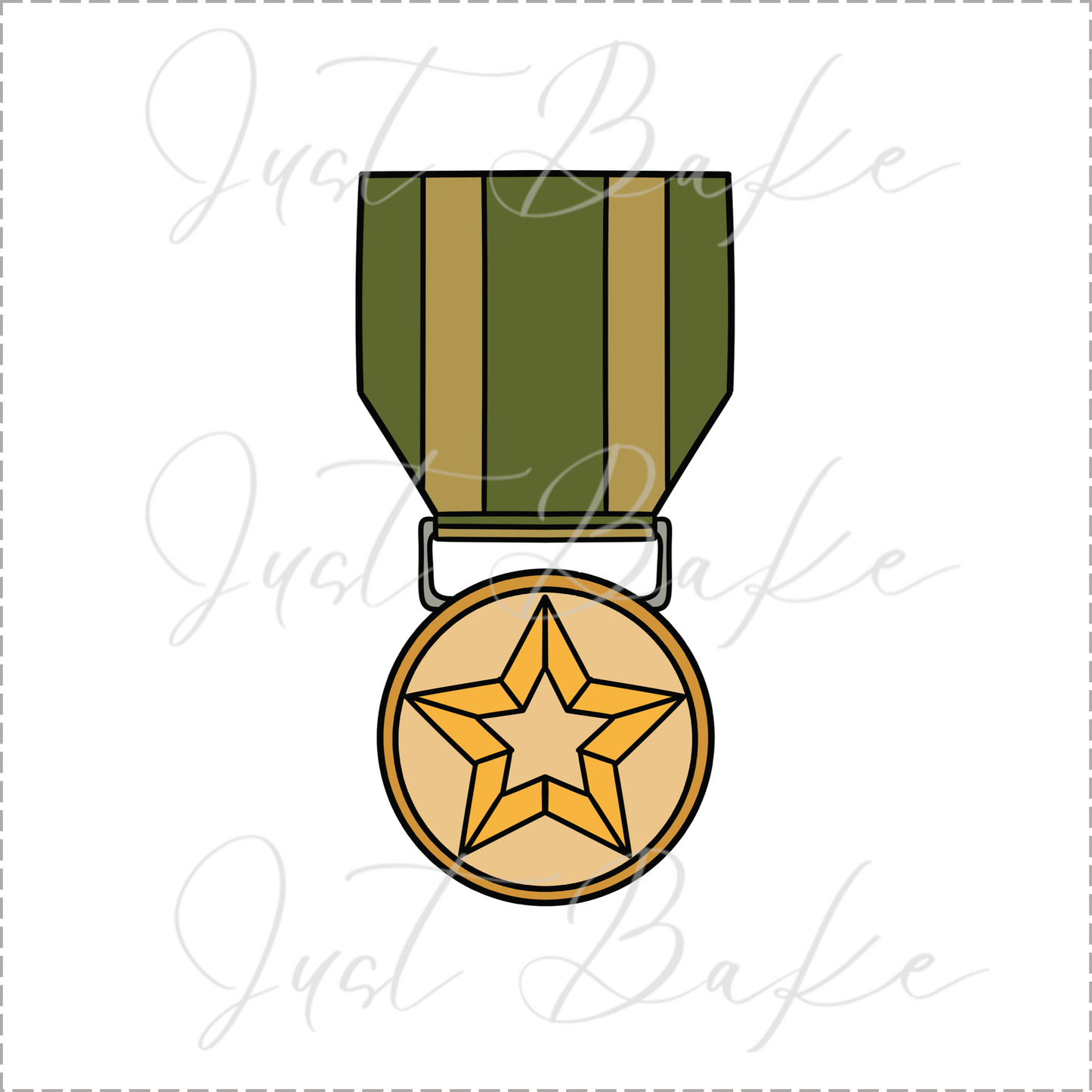 JBS0730 - ARMY MEDAL COOKIE CUTTER