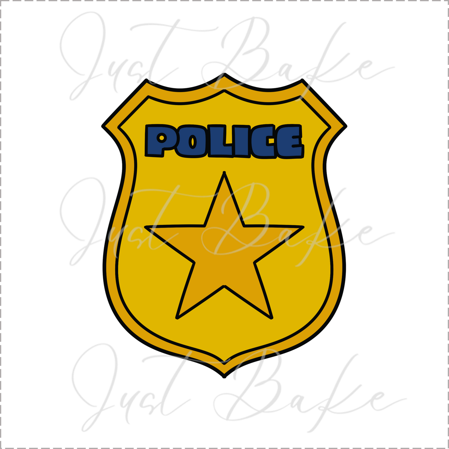 JBS0742 - POLICE BADGE COOKIE CUTTER