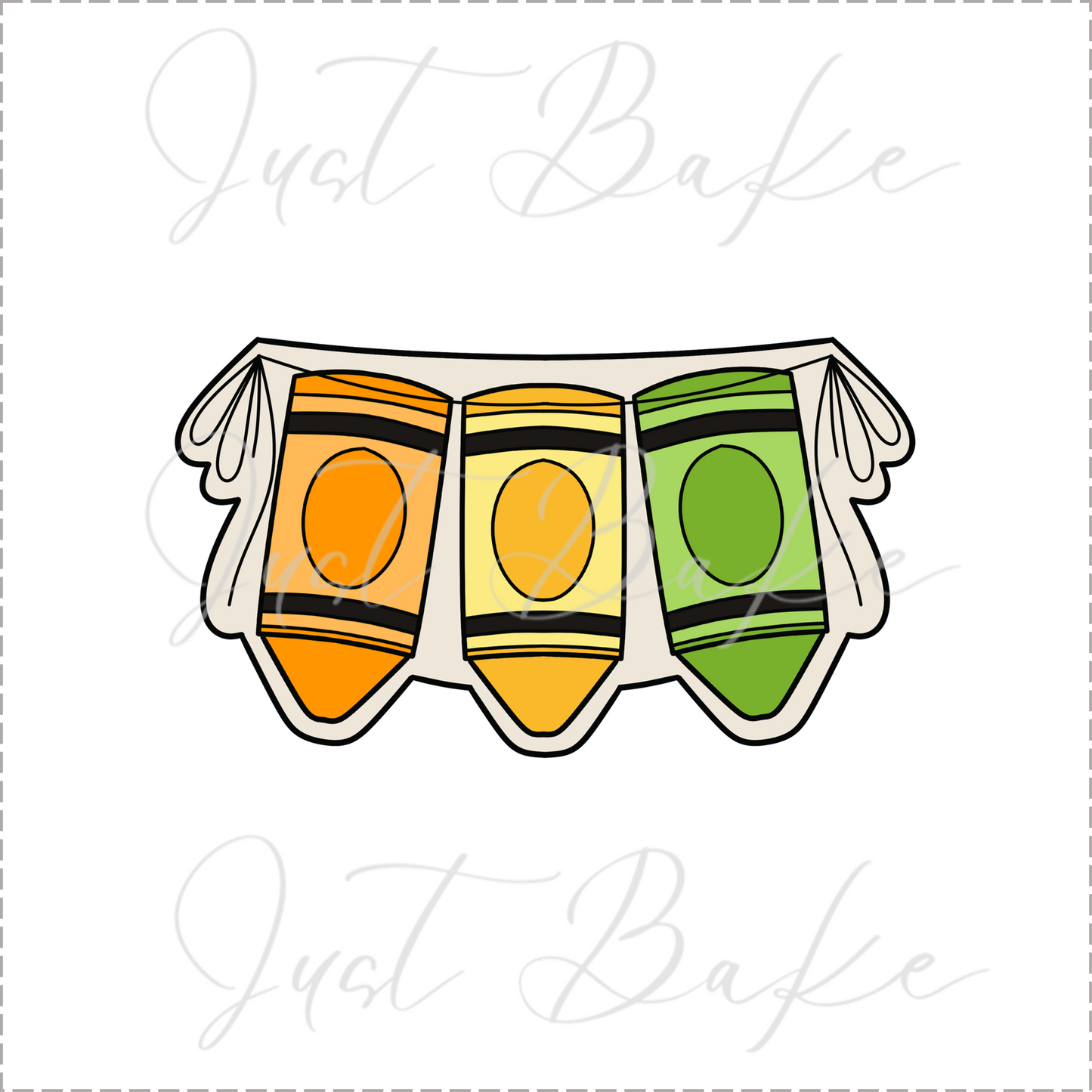 JBS0793 - CRAYON BANNER COOKIE CUTTER