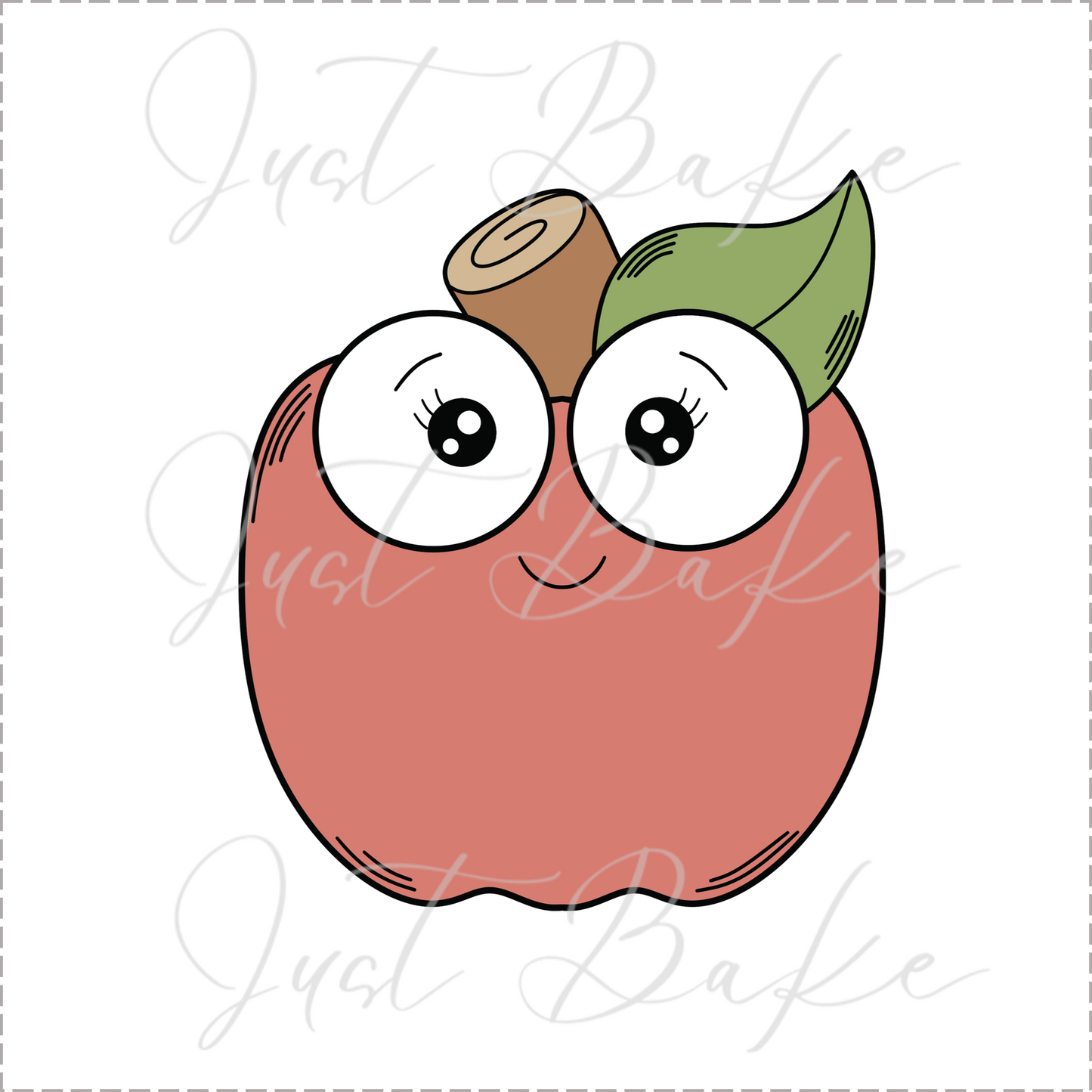 JBS0816 - GOOGLY EYES APPLE COOKIE CUTTER