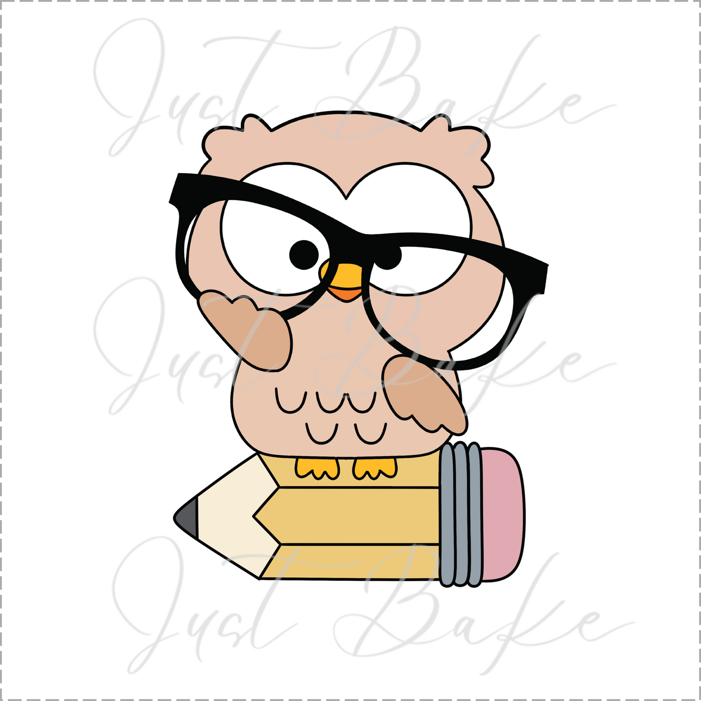 JBS0845 - OWL ON PENCIL COOKIE CUTTER