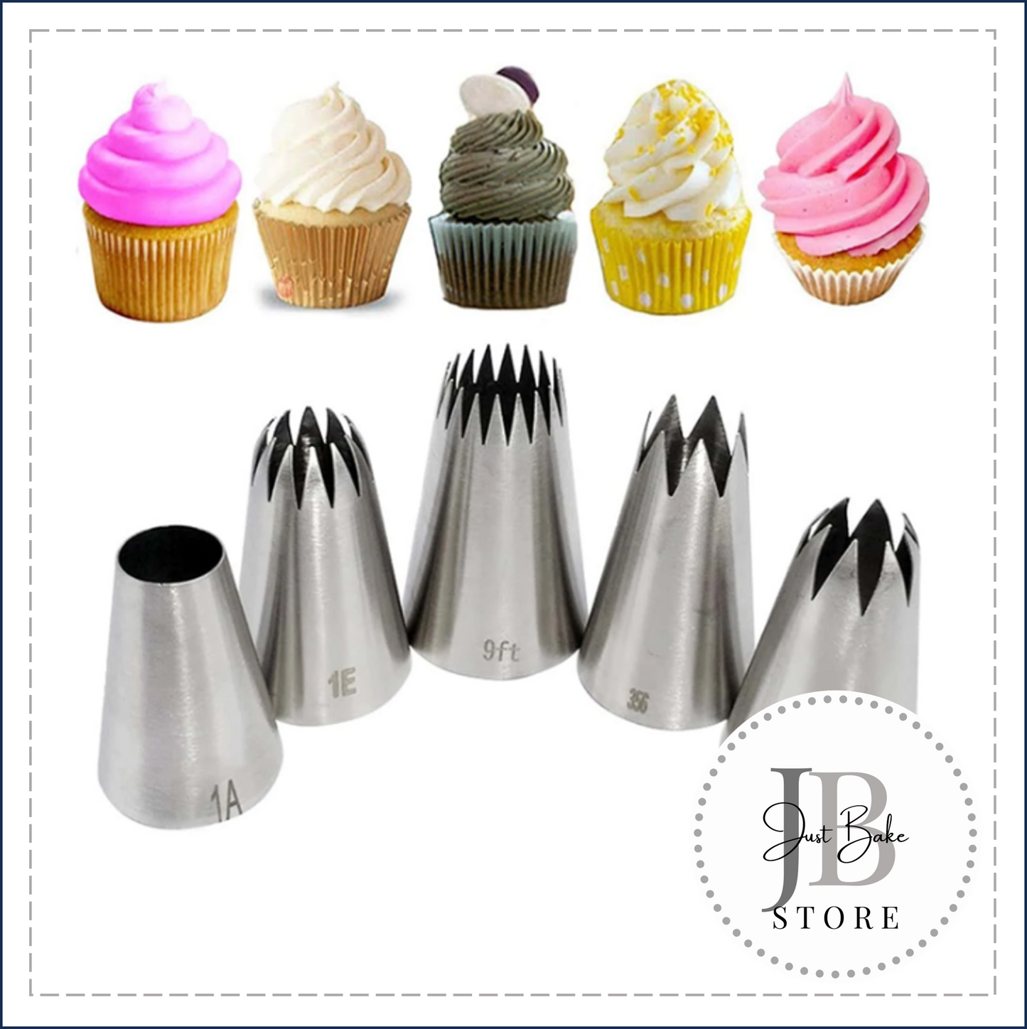NOZZLES0005 - 5 Piece Piping Nozzle Set