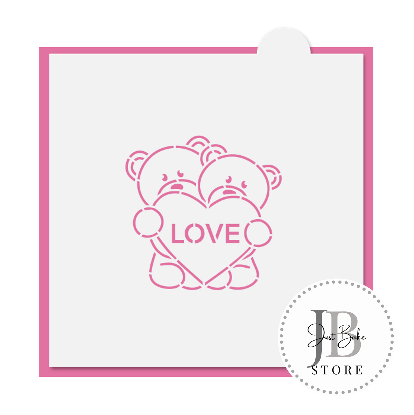 PYO0048 - Valentines Teddy PYO Stencil