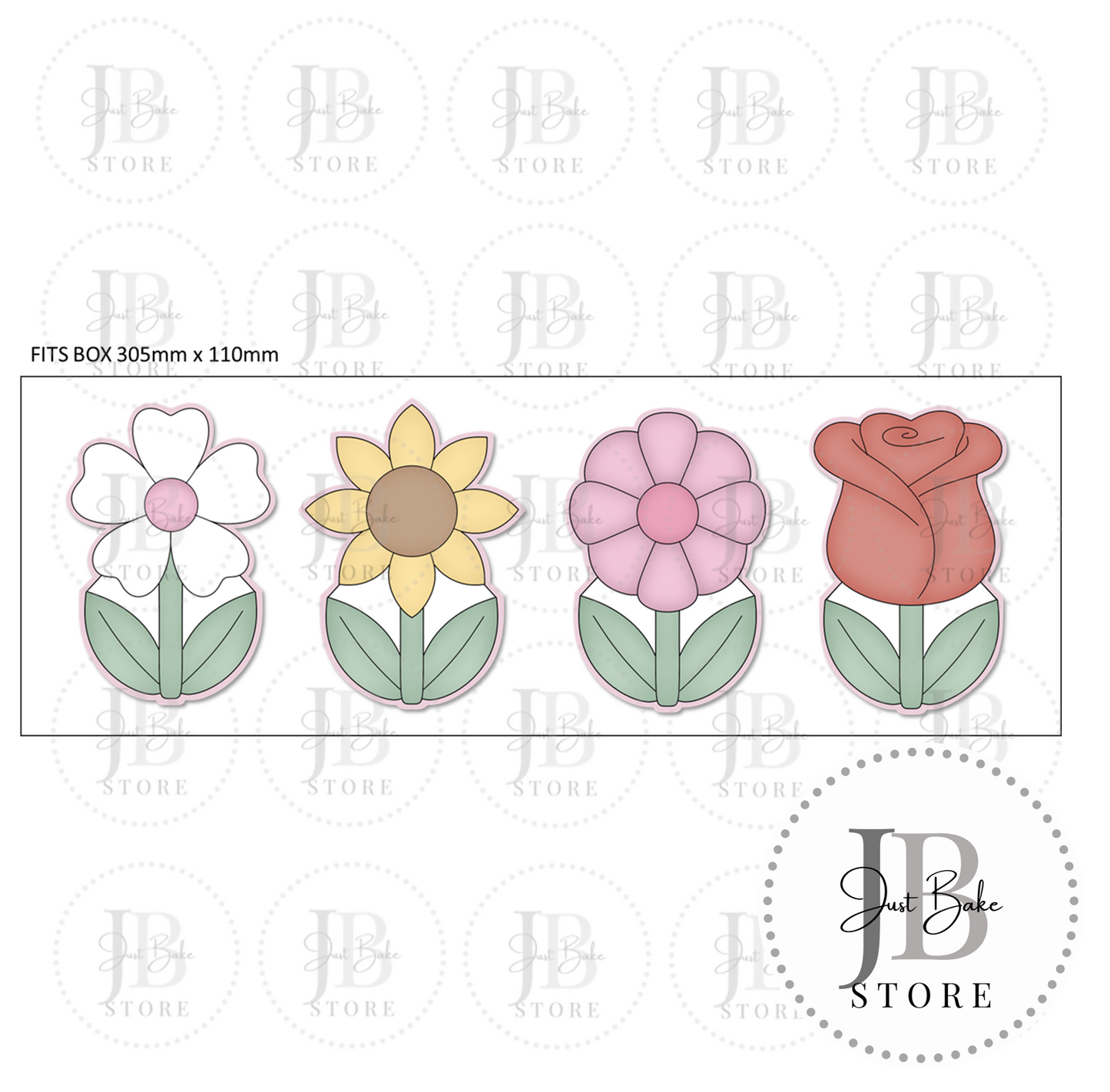 C0388 - Flower Midi Set Cookie Cutter Set