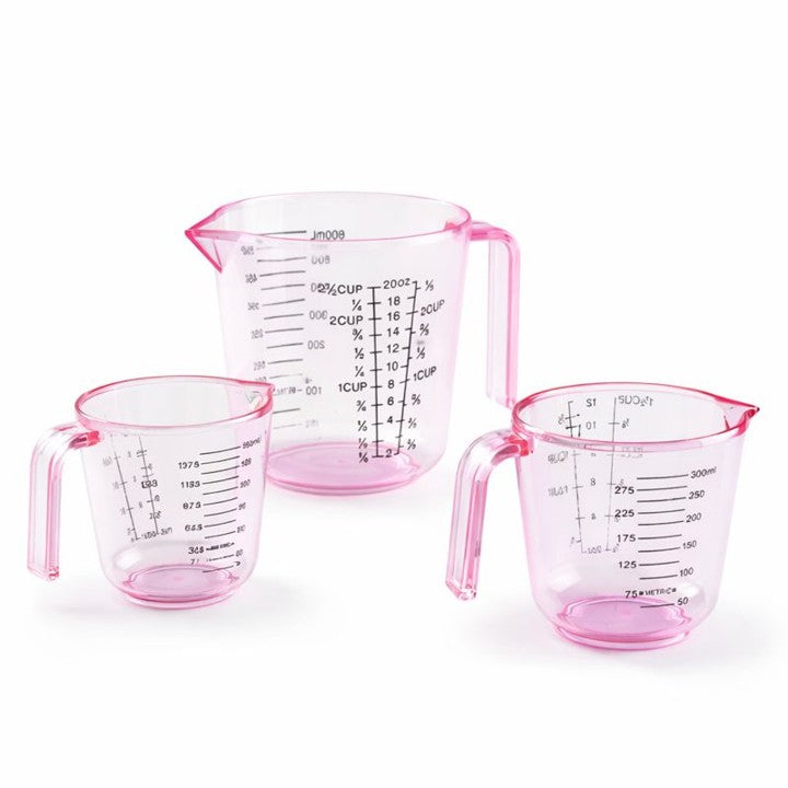 STOCK41 - 3 PIECE PINK MEASURING CUPS