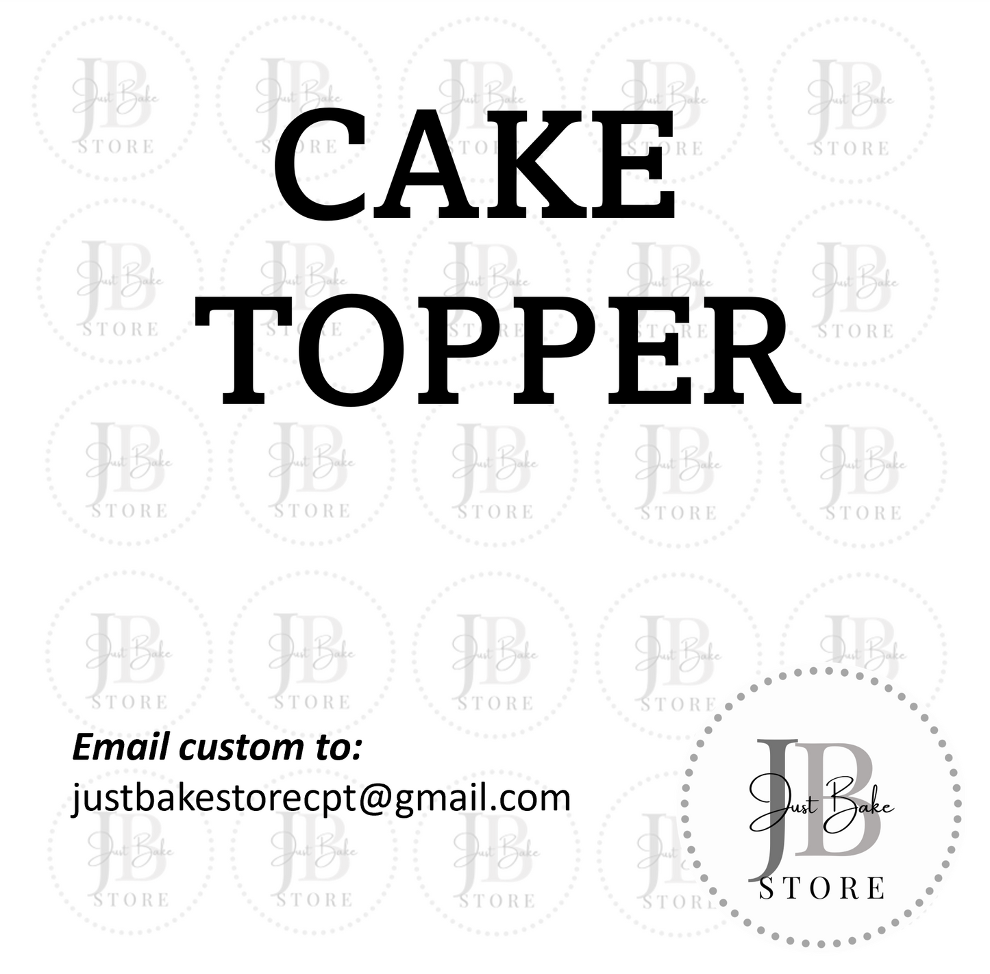 CUSTOM ACRYLIC CAKE TOPPER