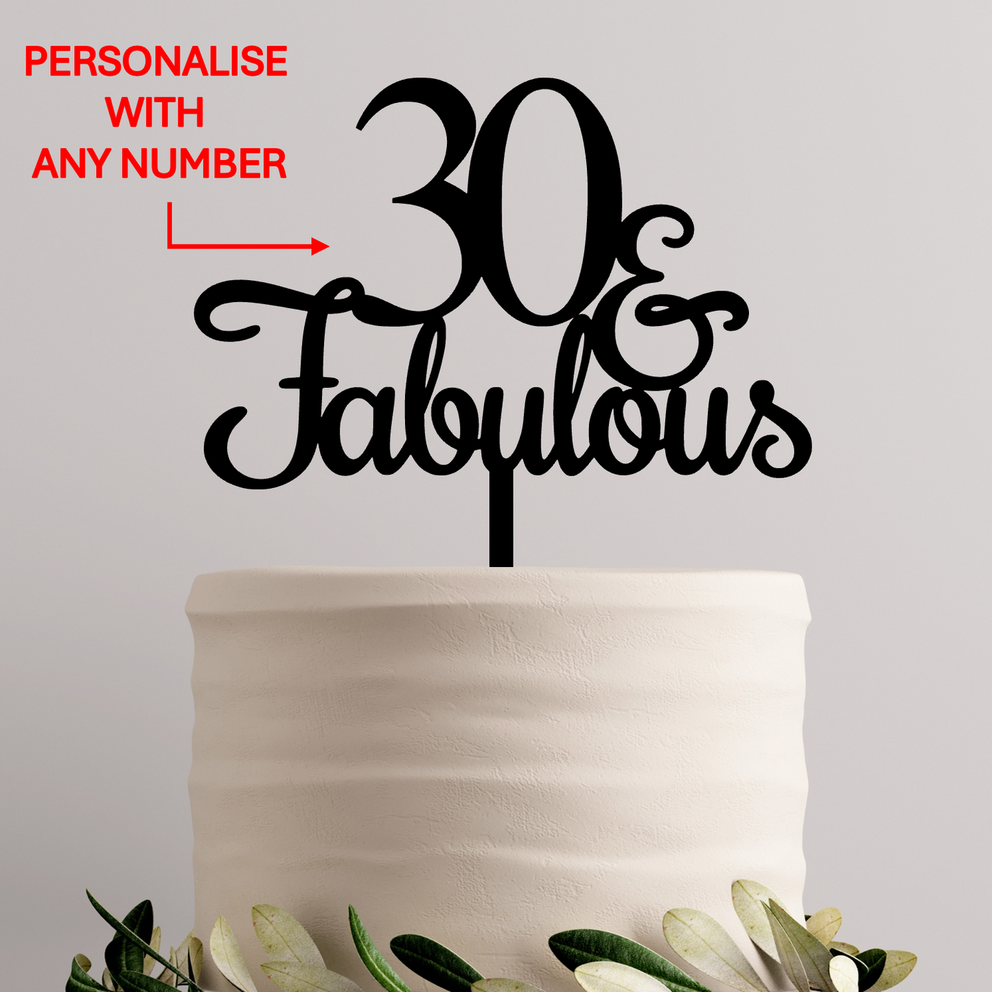 767. Personalised Fabulous Cake Topper