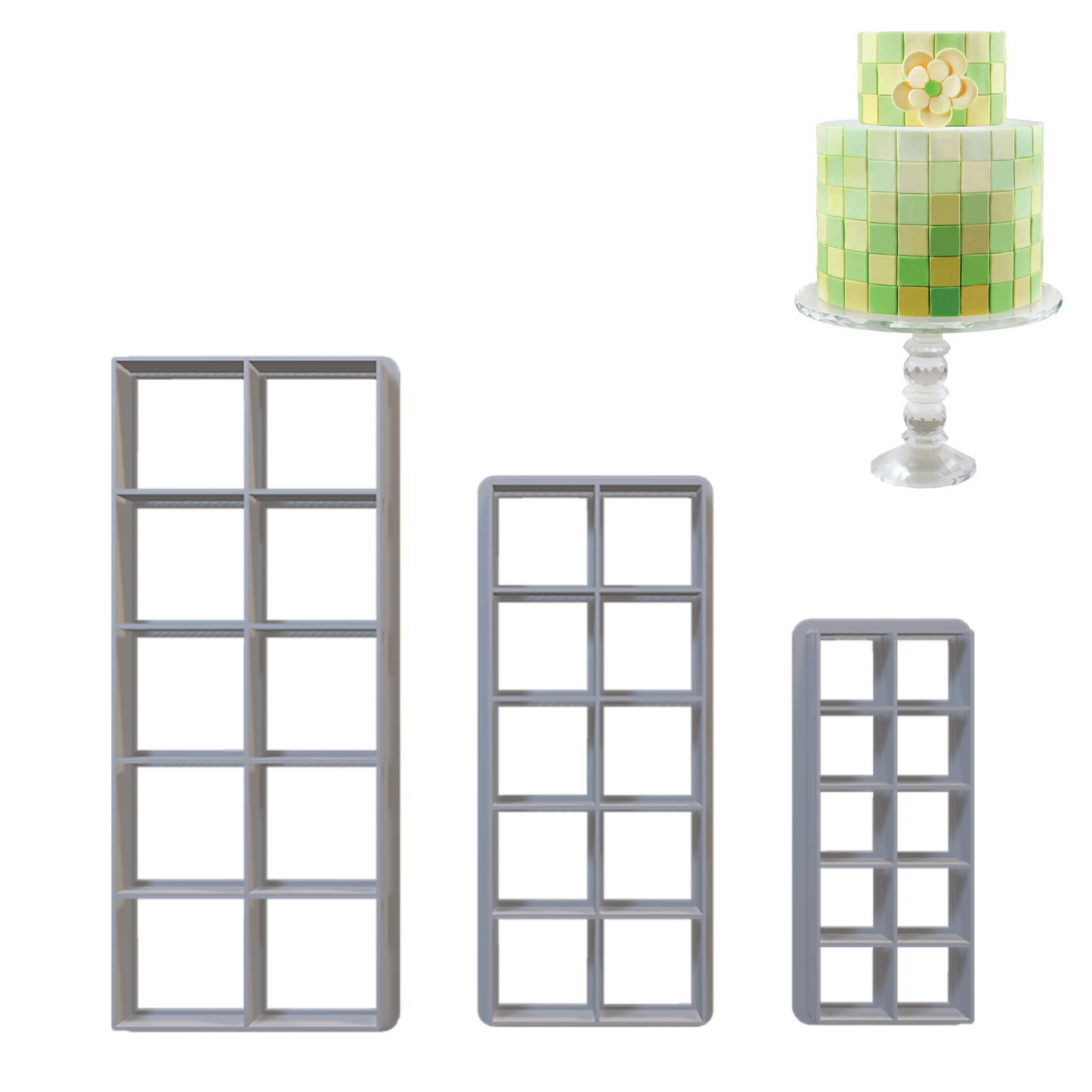 365. Geometric Square Cutter Set (3Pc)