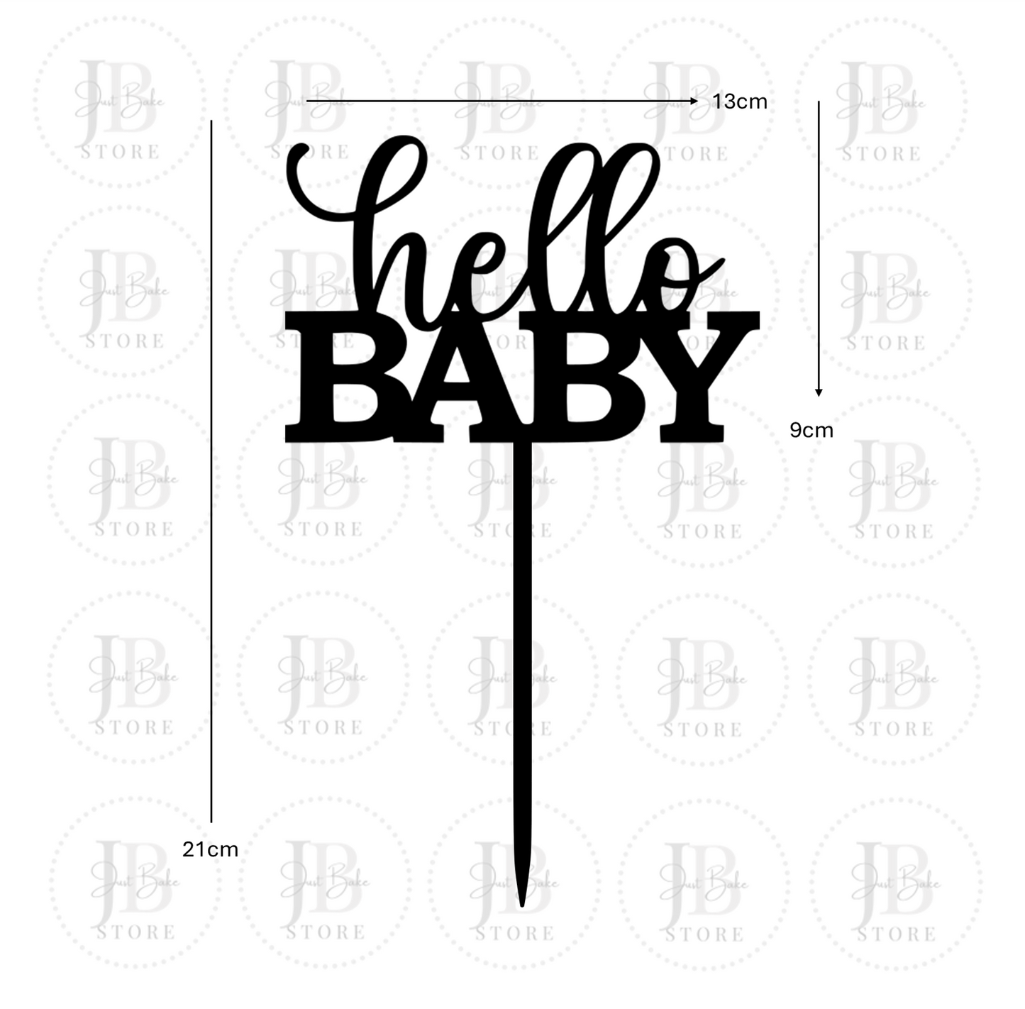 00163 - Hello Baby Cake Topper