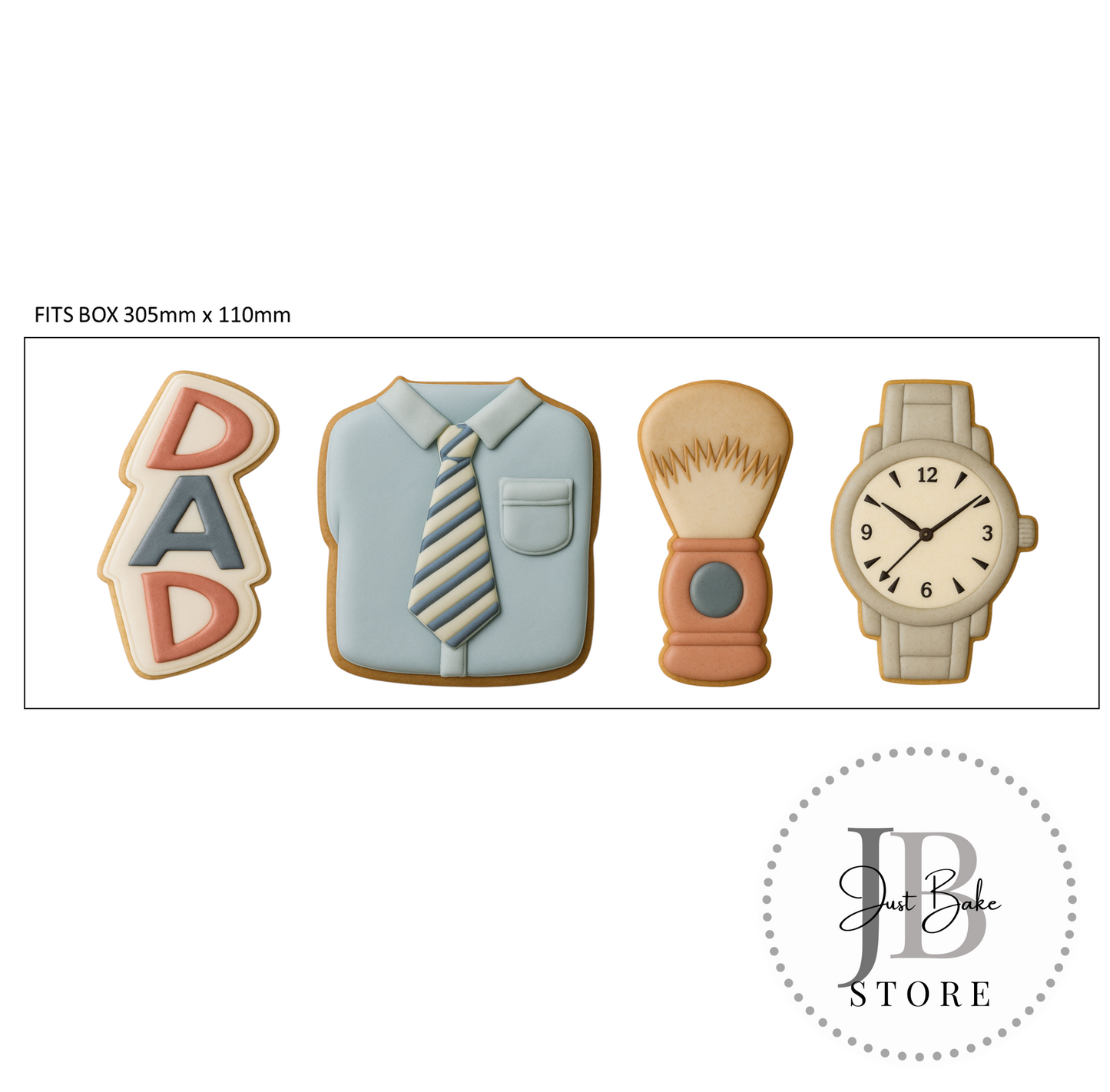 C0538 - Fathers Day Midi Cookie Cutter Set