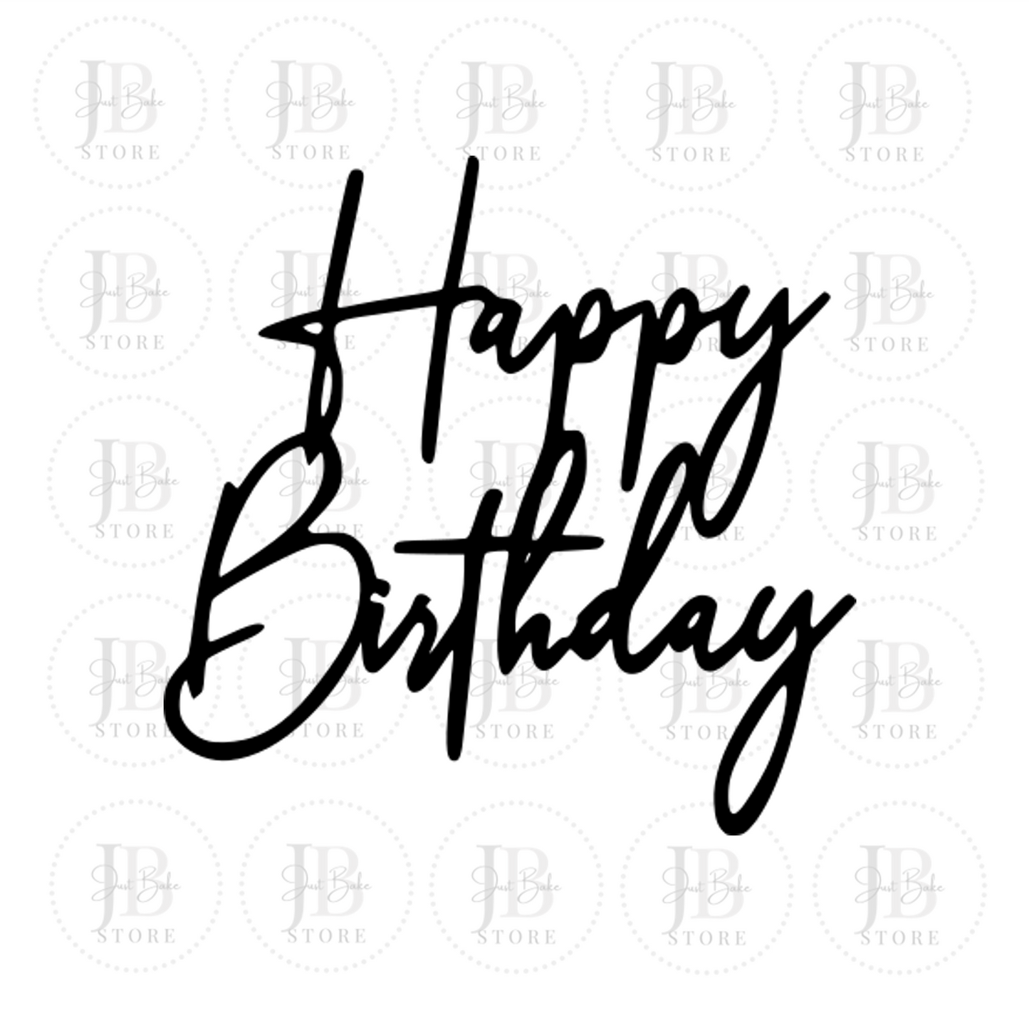 00166 - Happy Birthday Cake Charm - 10cm