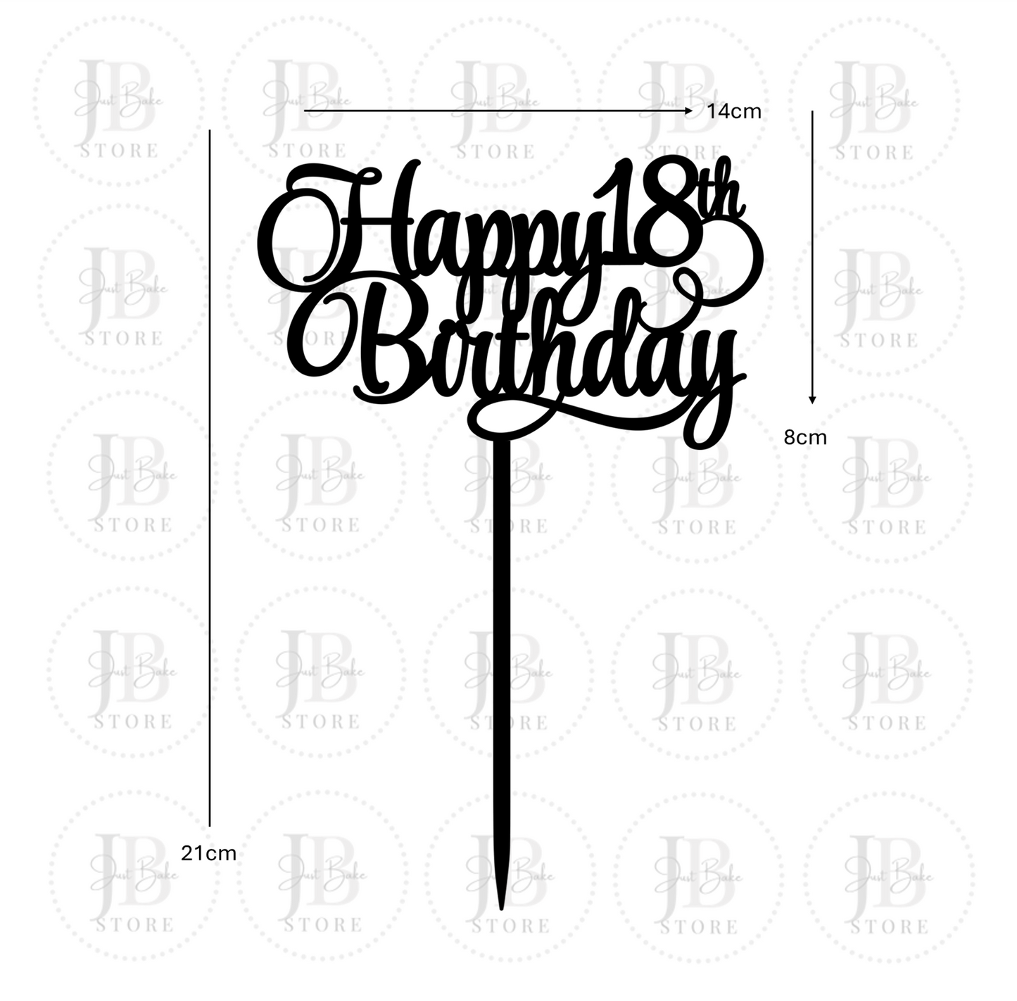 00169 - Happy 18th Birthday Topper