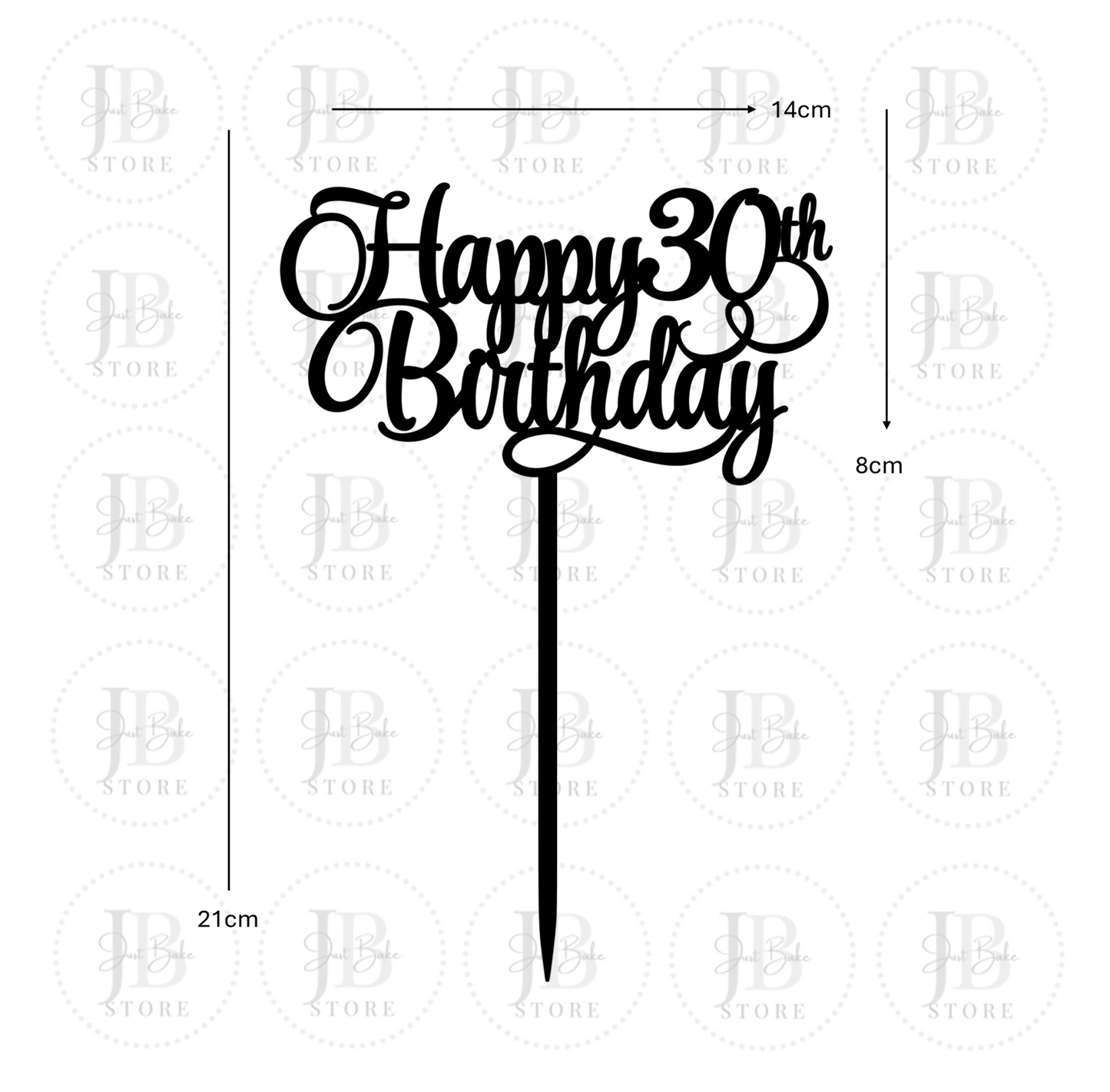 00170 - Happy 30th Birthday Topper