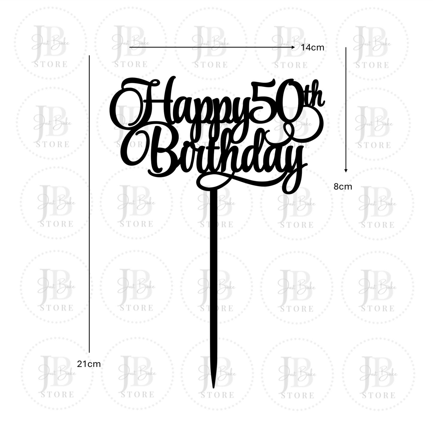 00172 - Happy 50th Birthday Topper