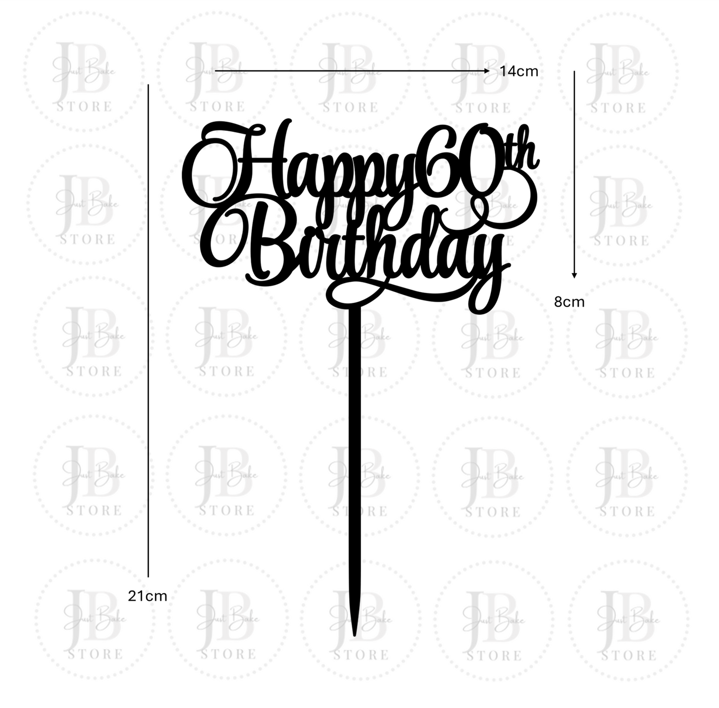 00173 - Happy 60th Birthday Topper