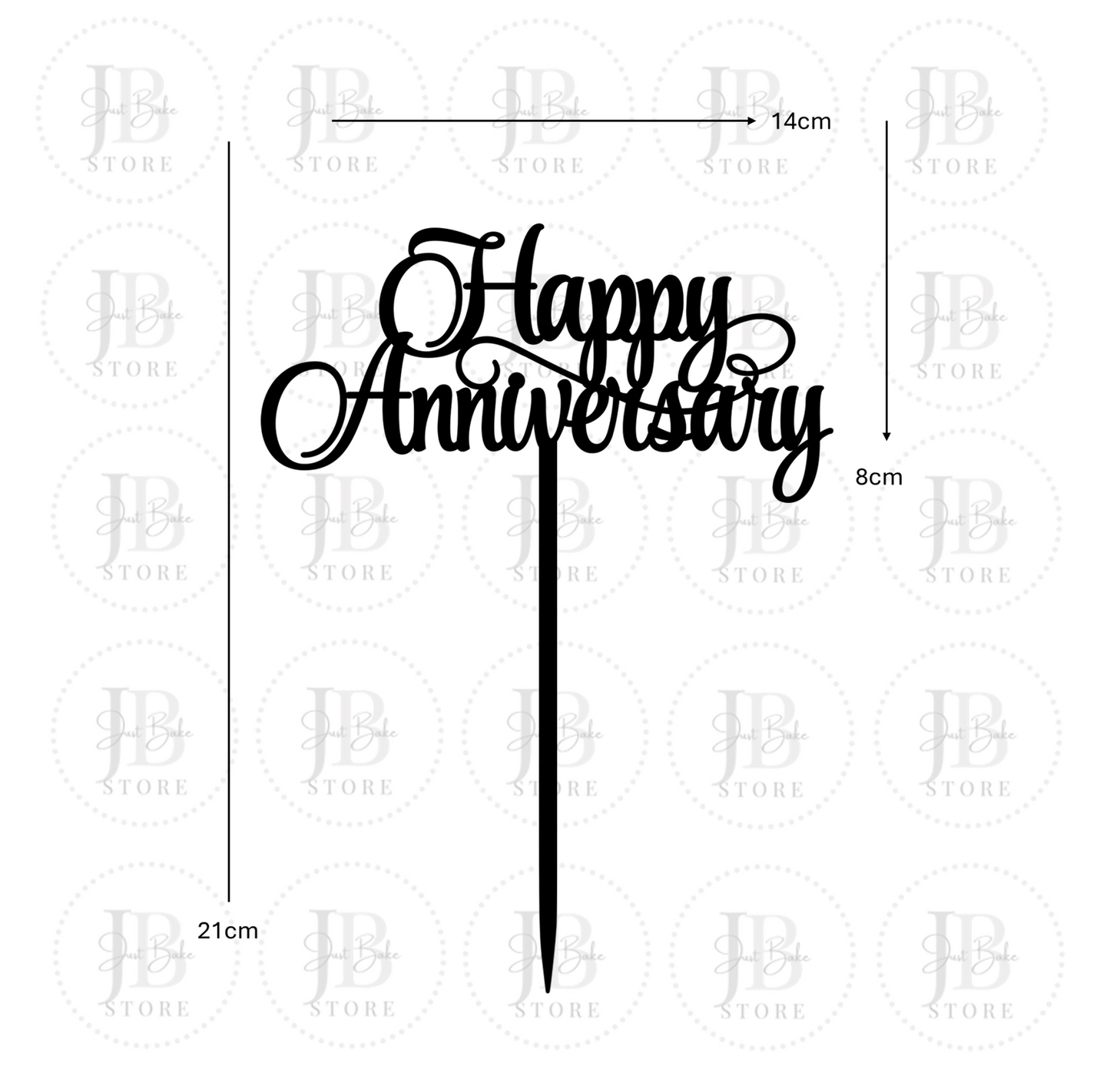 00174 - Happy Anniversary Cake Topper