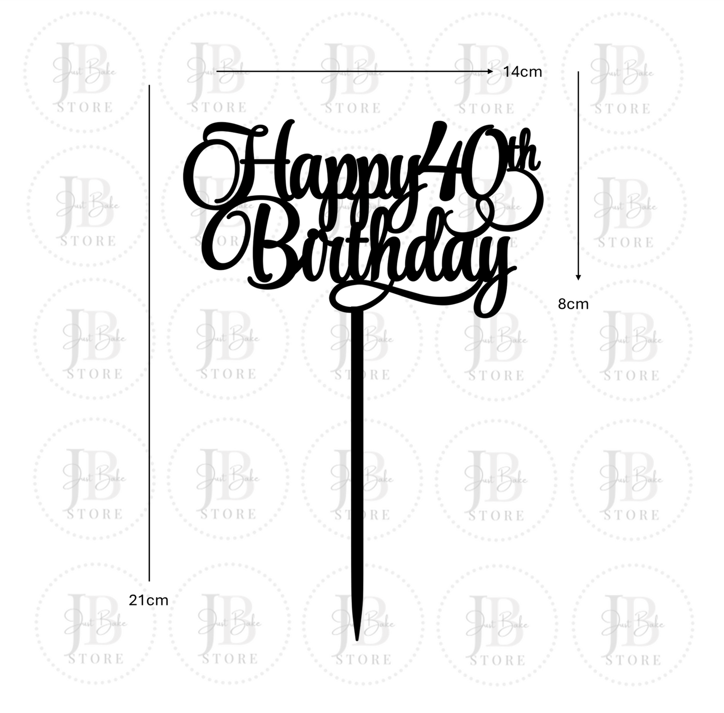 00175 - Happy 40th Birthday Topper